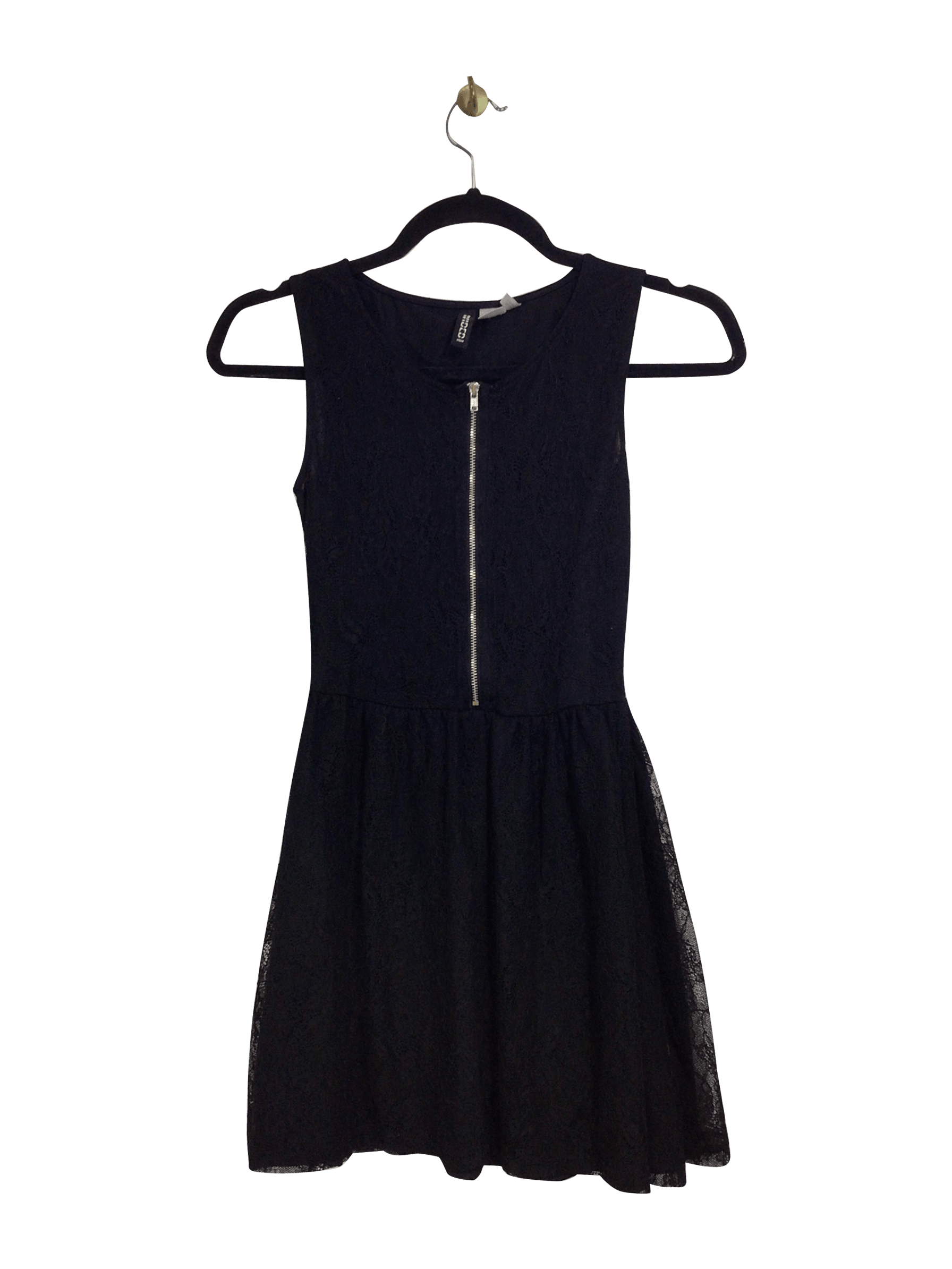 Stylish H&M Black Regular Fit Shift Dress - XS