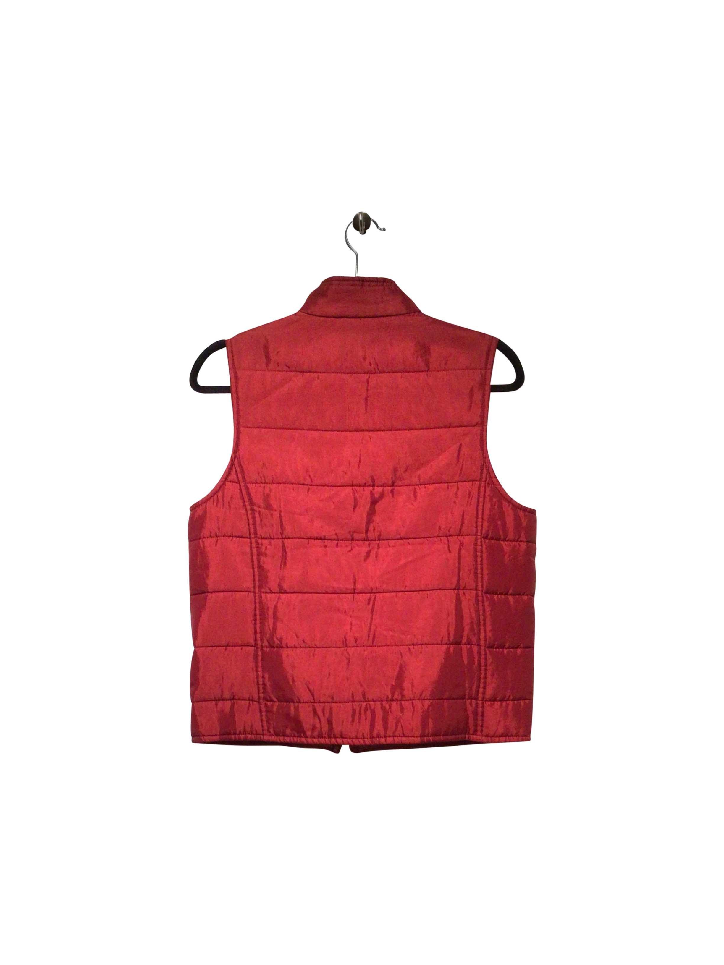 RICKI'S Stylish Red Regular Fit Sleeveless Jacket - Size M