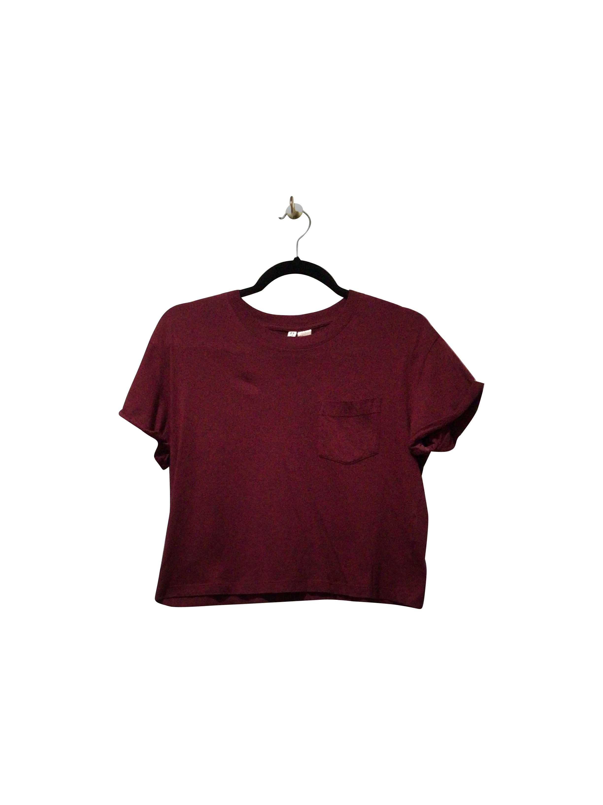 H&M Stylish Regular Fit Red Crop Top - Size S