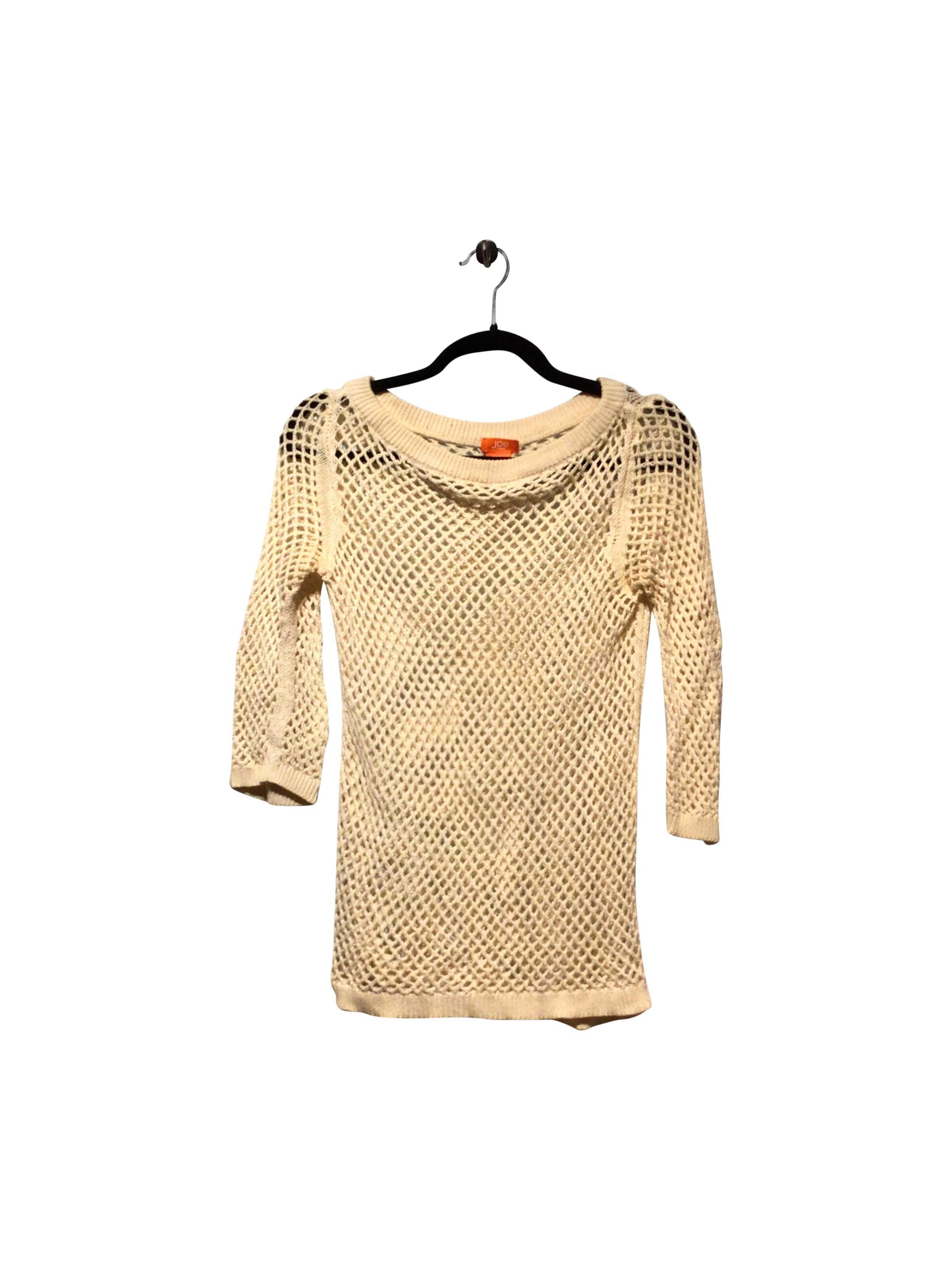 JOE FRESH Stylish Regular Fit Beige Long - Sleeve T - shirt in XS