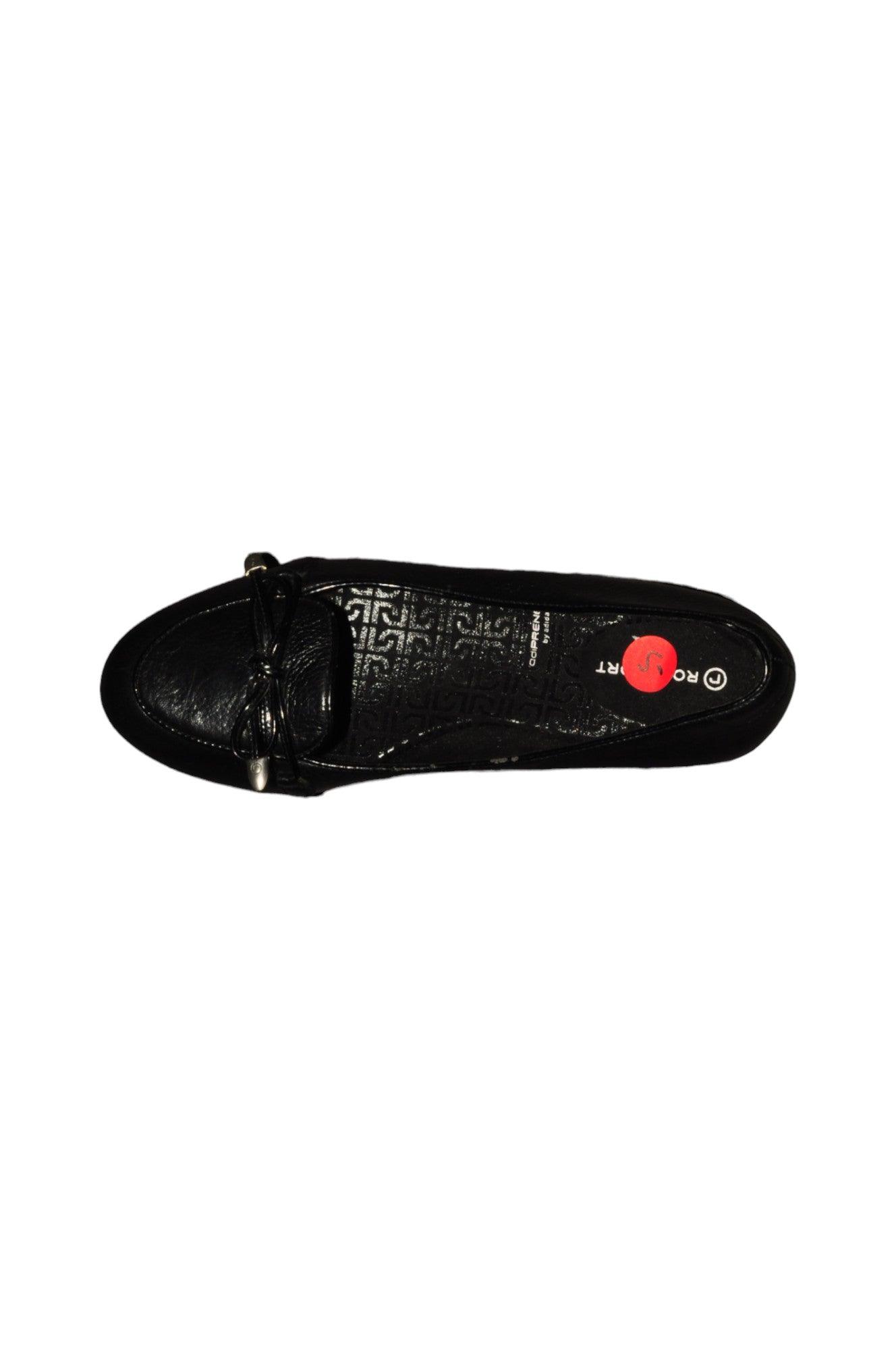 ROCKPORT Stylish Women's Black Flat Shoes - Regular Fit, Size 5