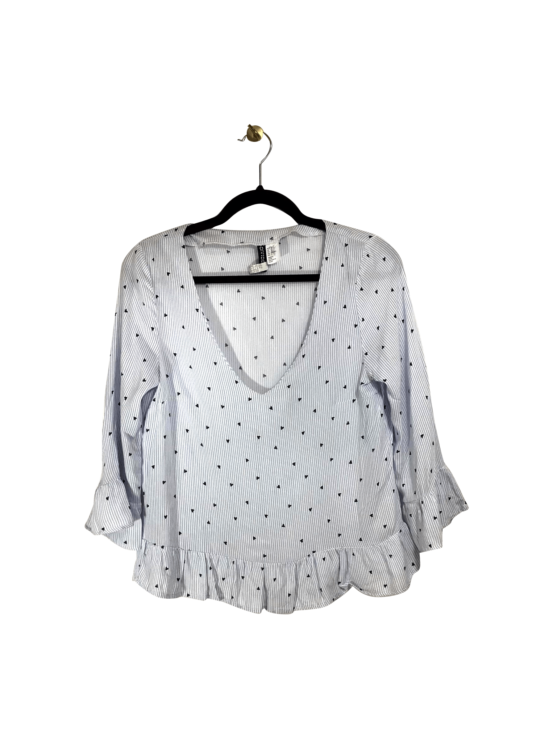 H&M Second Hand Regular Fit Blue Blouse - Size 2