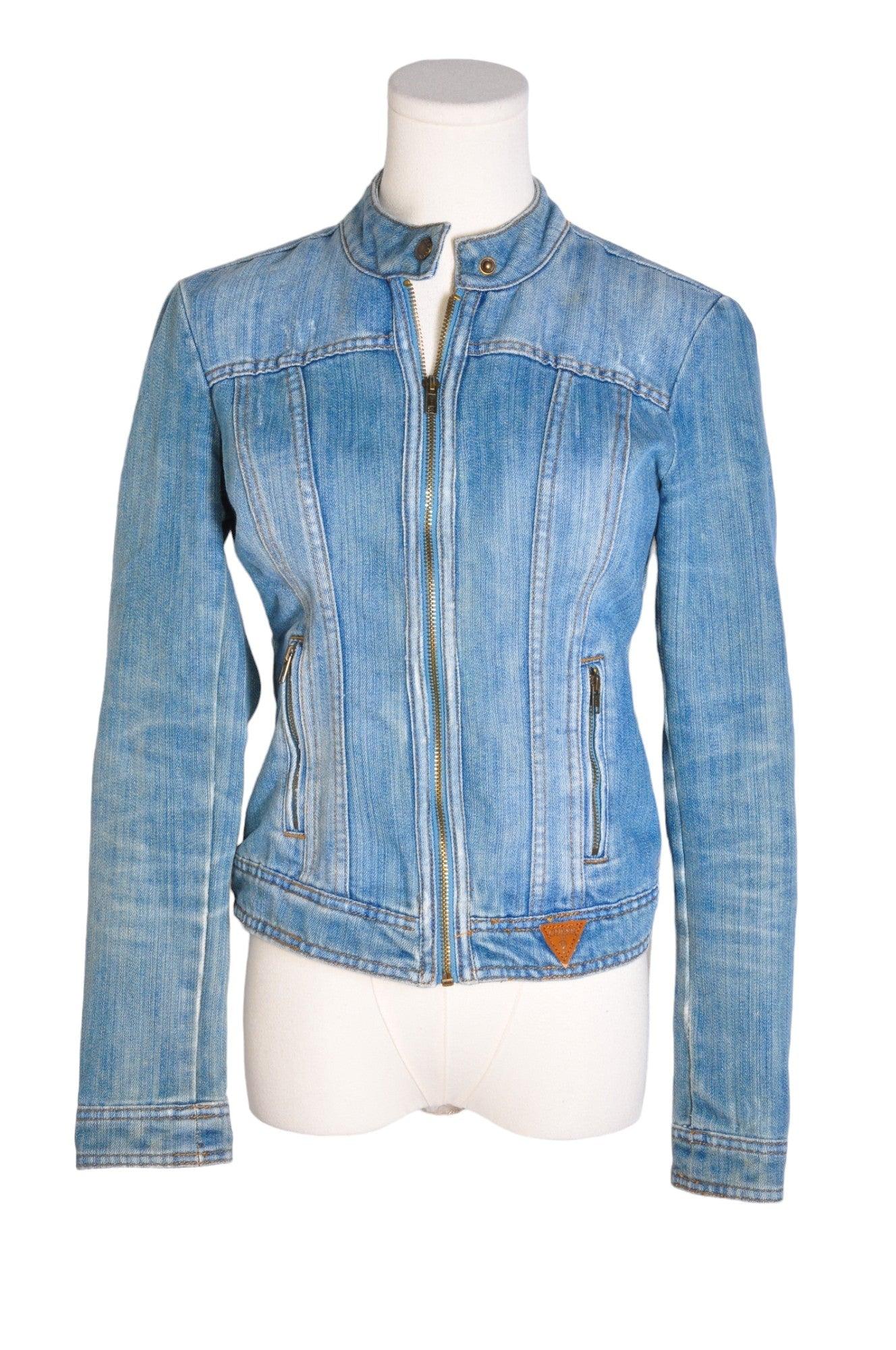 GUESS Stylish Women's Blue Regular Fit Denim Jackets - Size S