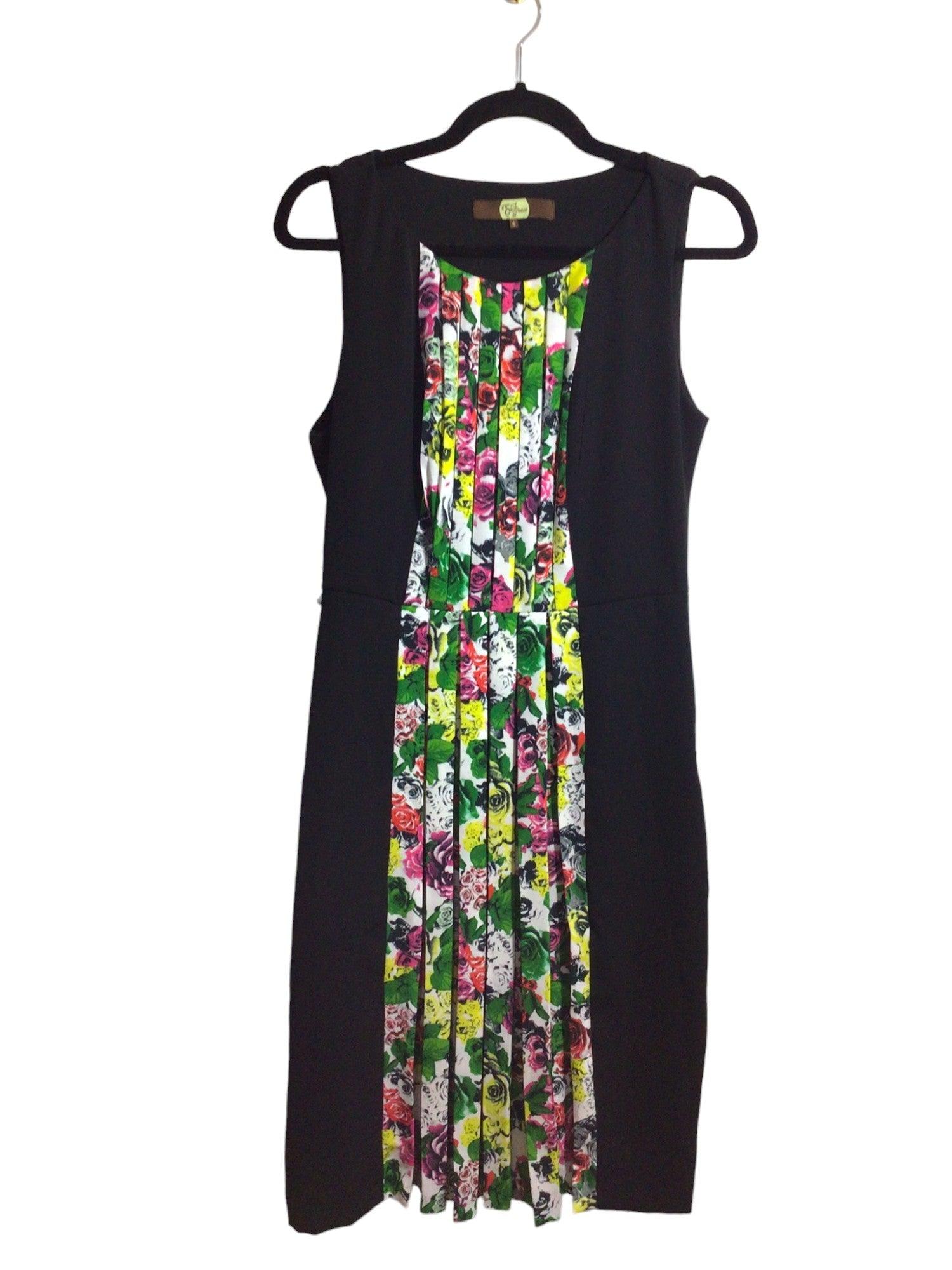 EVA FRANCO Stylish Women's Regular Fit Black Shift Dress - Size 6