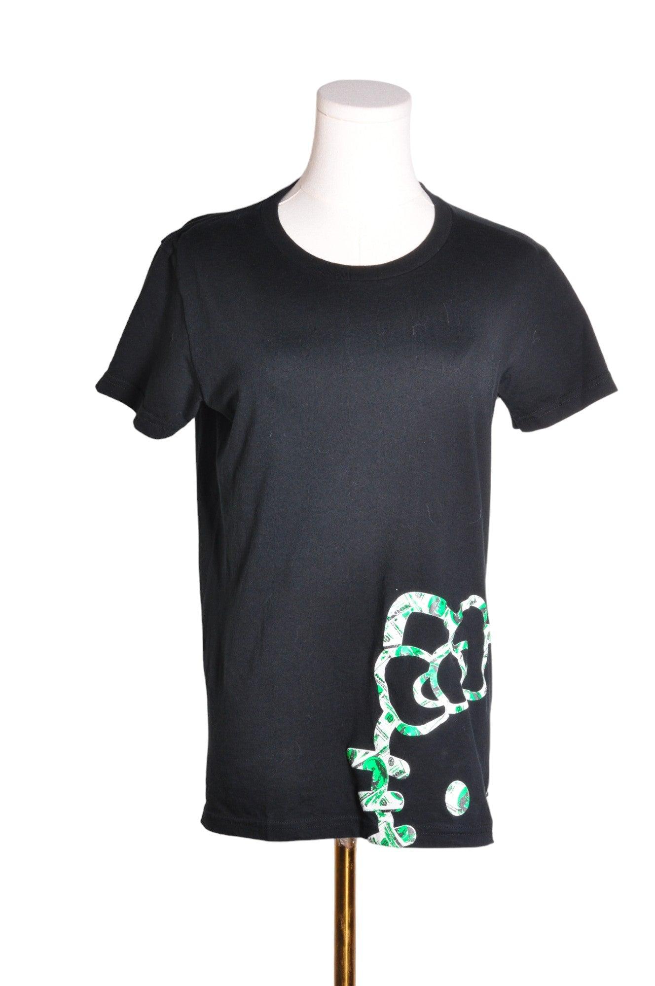 Stylish Second-Hand BLACK Regular Fit Women's T-Shirts - Size L