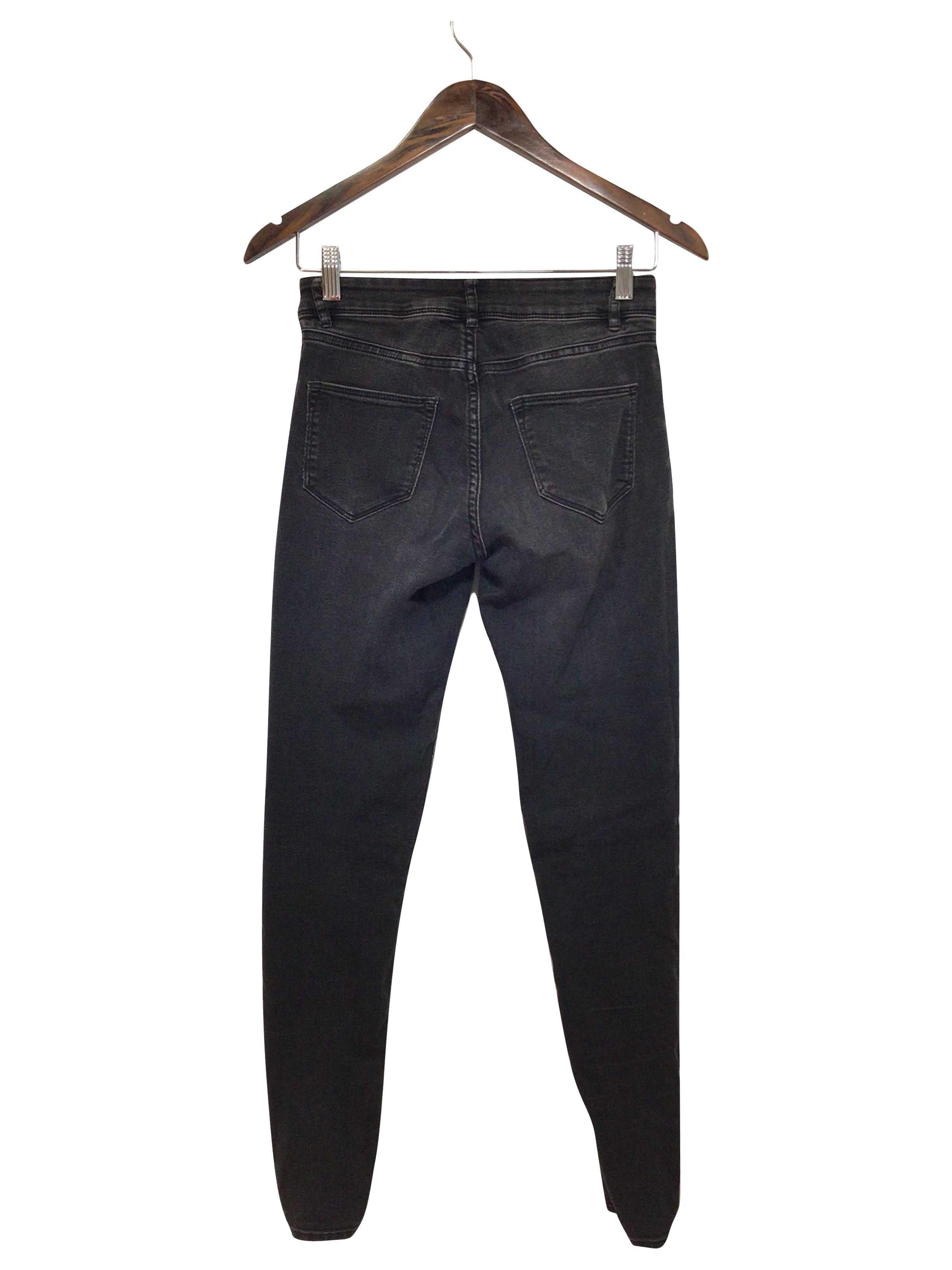 H&M Stylish Regular Fit Black Straight - Legged Jean Size 4