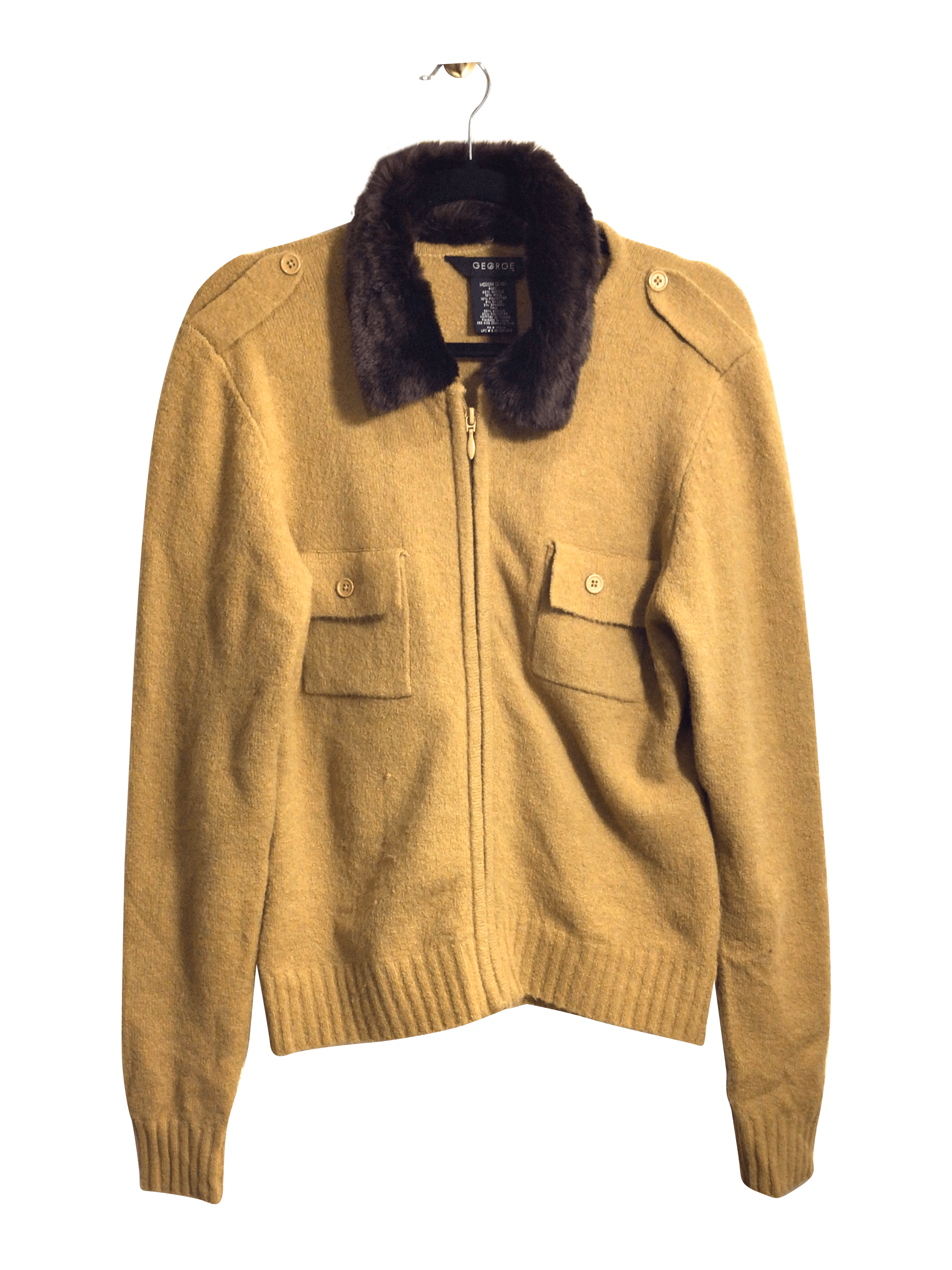 Stylish GEORGE Brown Regular Fit Women's Sweater - Size M