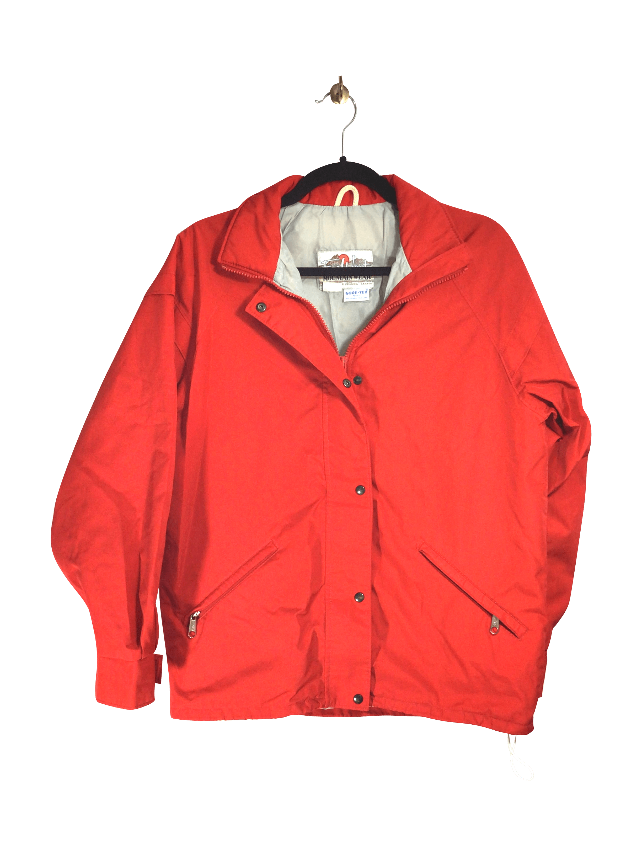 Stylish GORE TEX Red Regular Fit Women's Coat - Size S