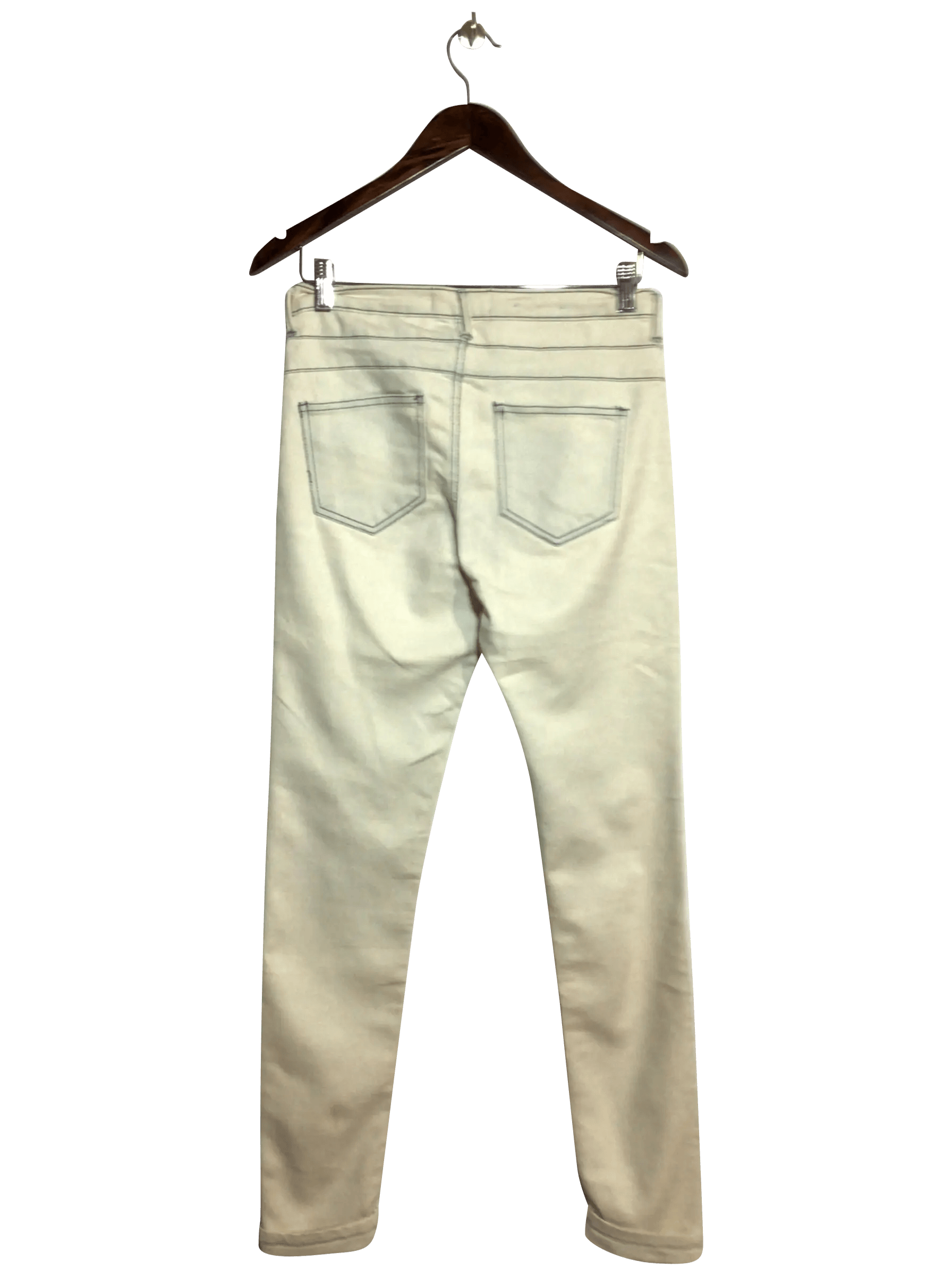 ARDENE White Regular Fit Straight - Legged Second - Hand Jean Size 7