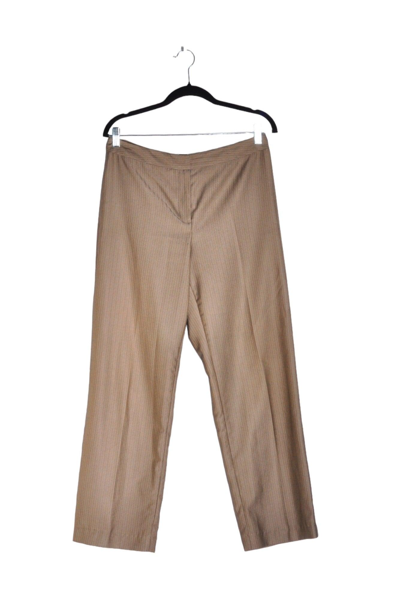 JONES & CO. Stylish Women's Regular Fit Brown Work Pants - Size 8