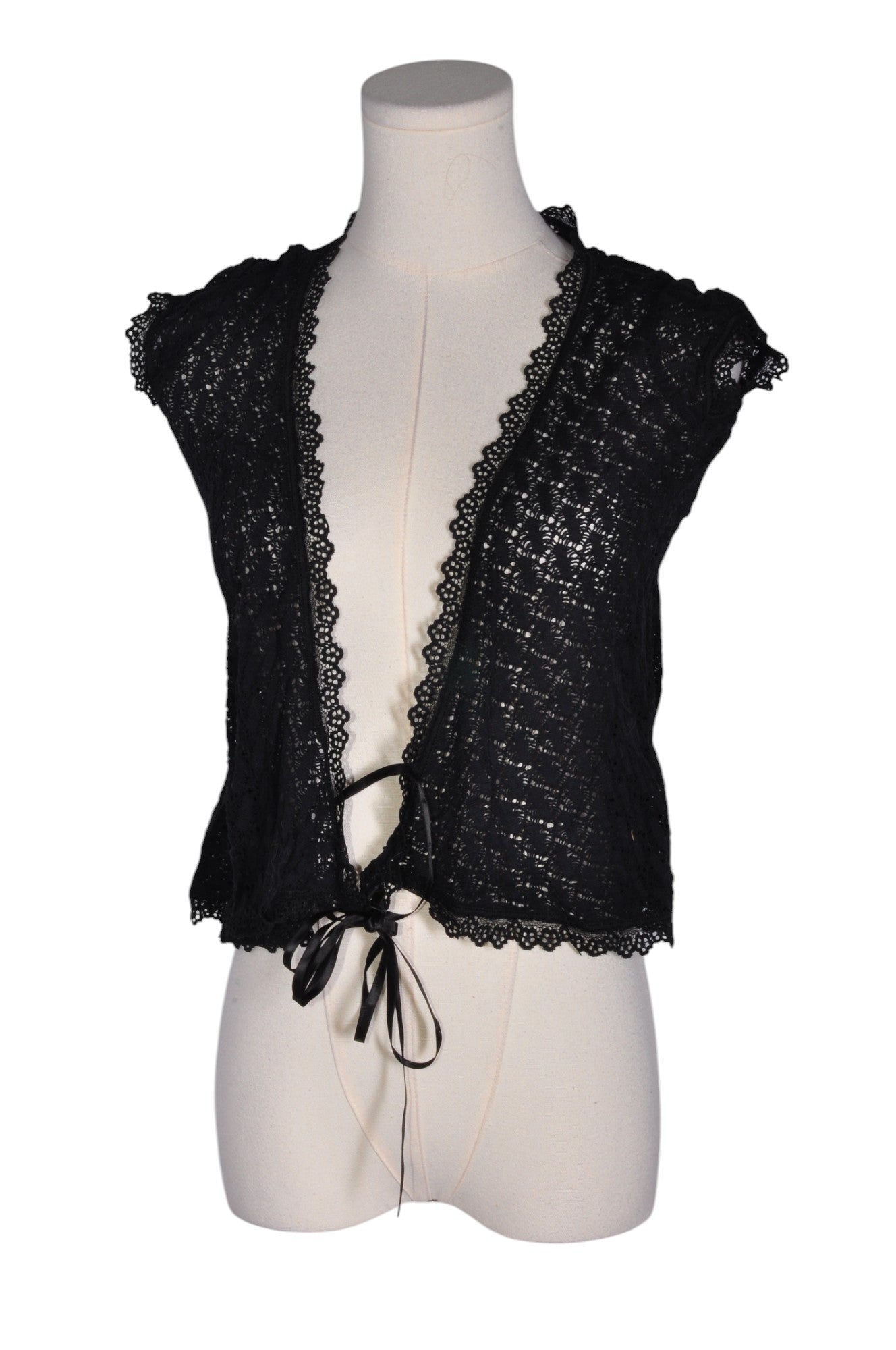 ARIANNE Stylish Women's Black Regular-Fit Bolero - Size S