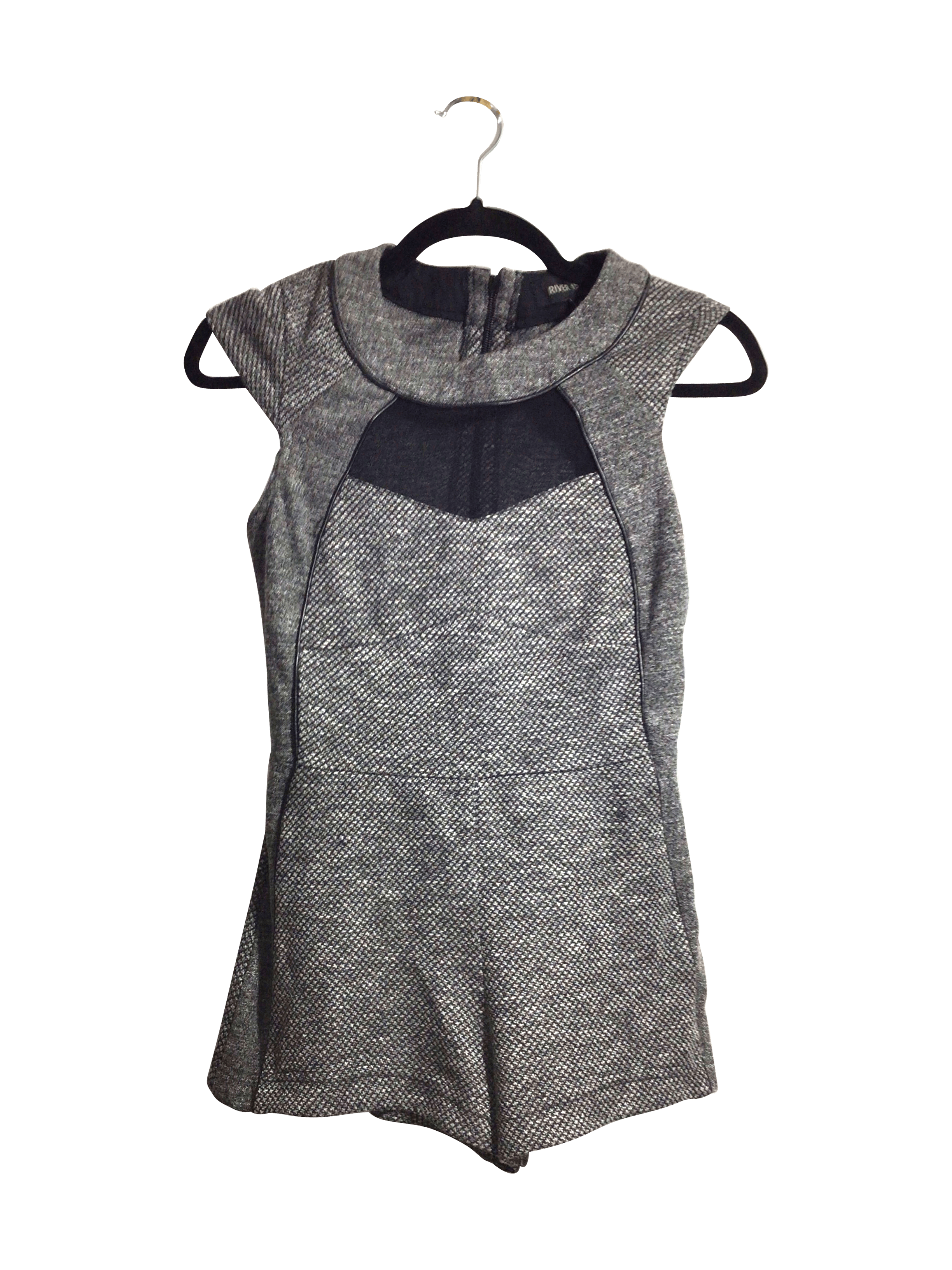 RIVER ISLAND Stylish Women's Gray Regular Fit Rompers - Size 8