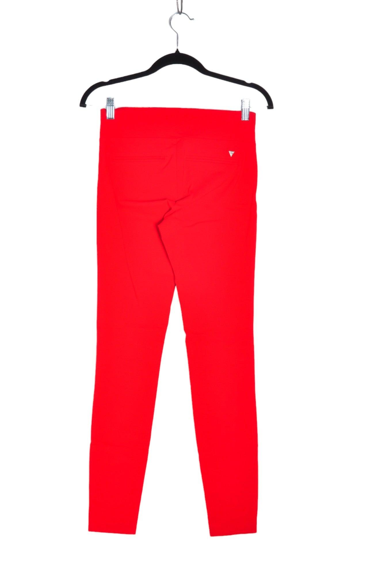 GUESS Stylish Women's Red Regular Fit Work Pants - Size S