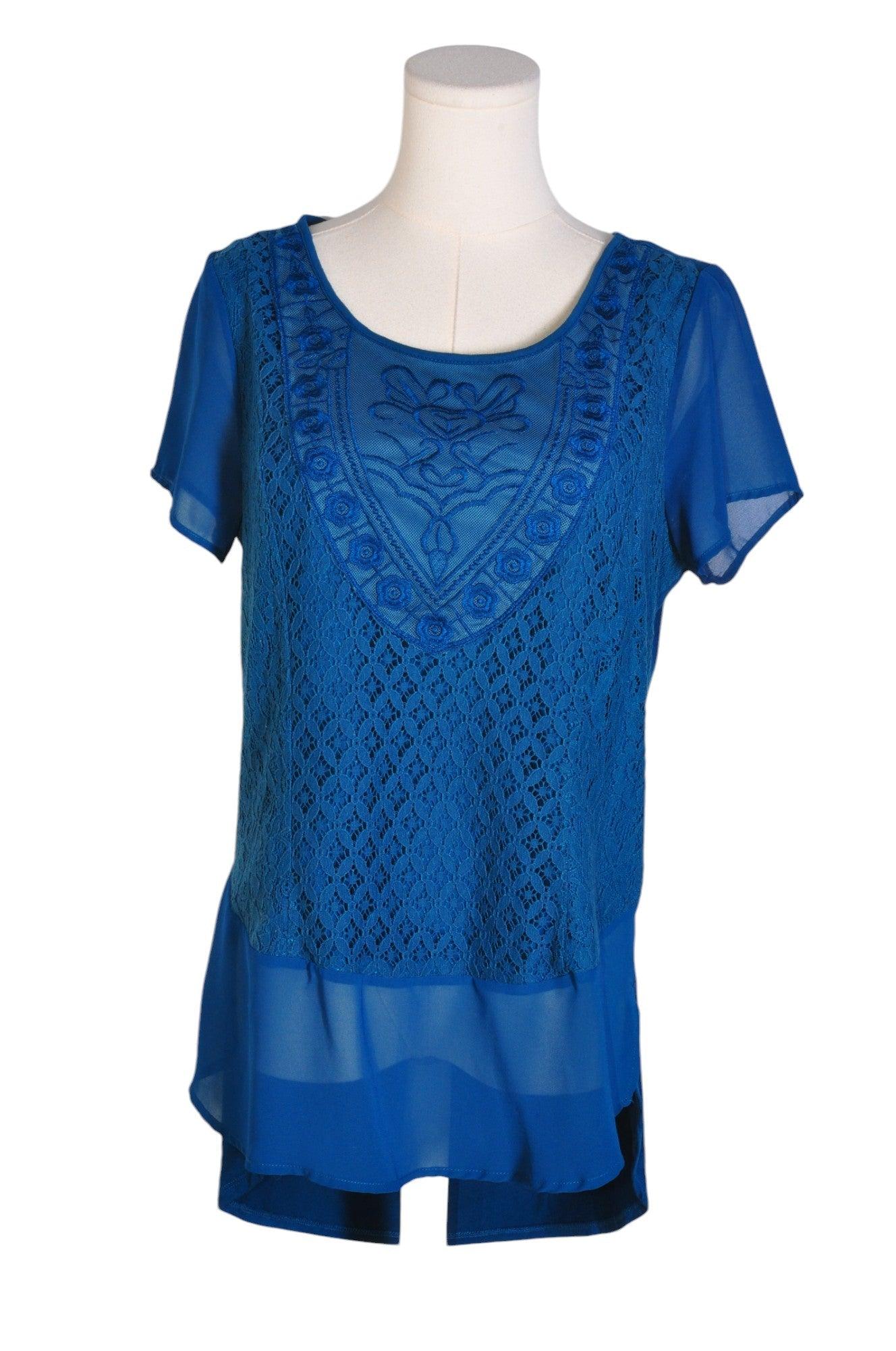 RICKI'S Stylish Women's Regular Fit Blue Blouse - Size M
