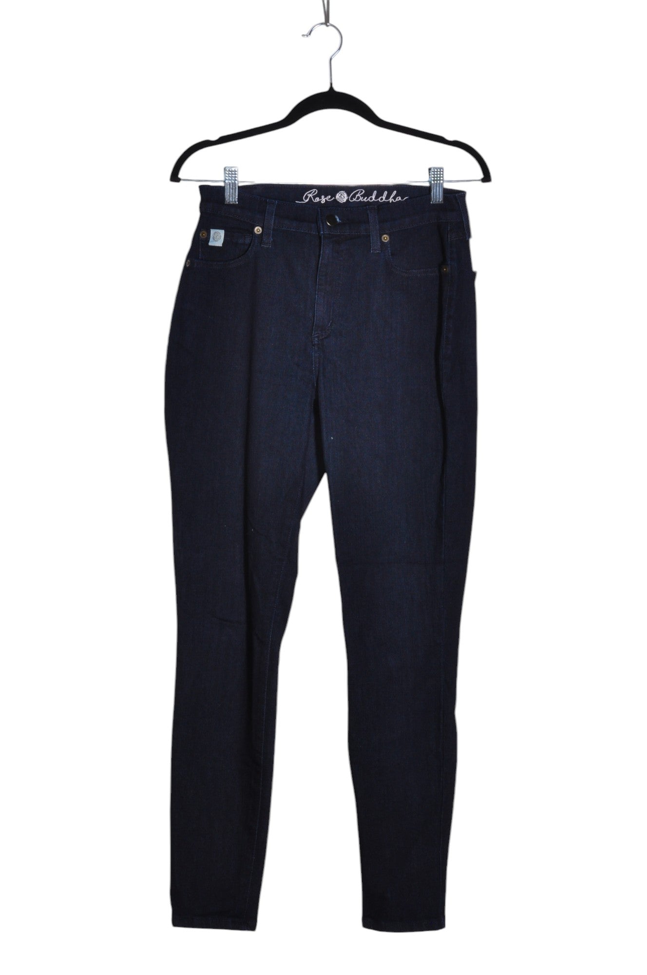 ROSE BUDDHA Stylish Women's Blue Regular-Fit Straight-Legged Jeans - Size 28