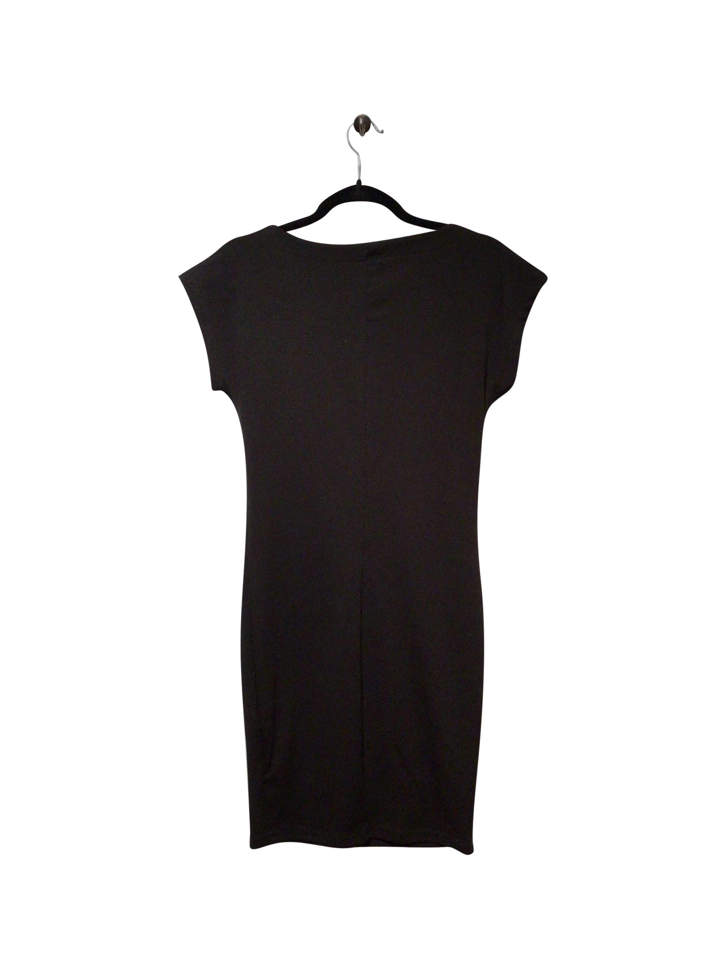 H&M Stylish Regular Fit Black Midi Dress - Size S