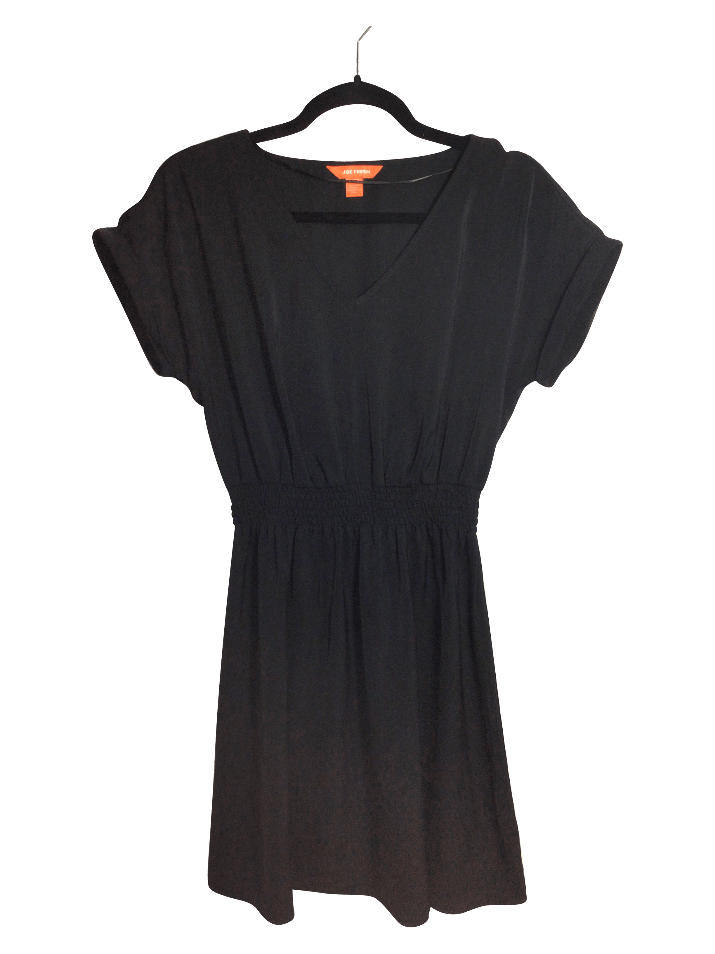 JOE FRESH Stylish Women's Black Midi Dress - Regular Fit, Size XS