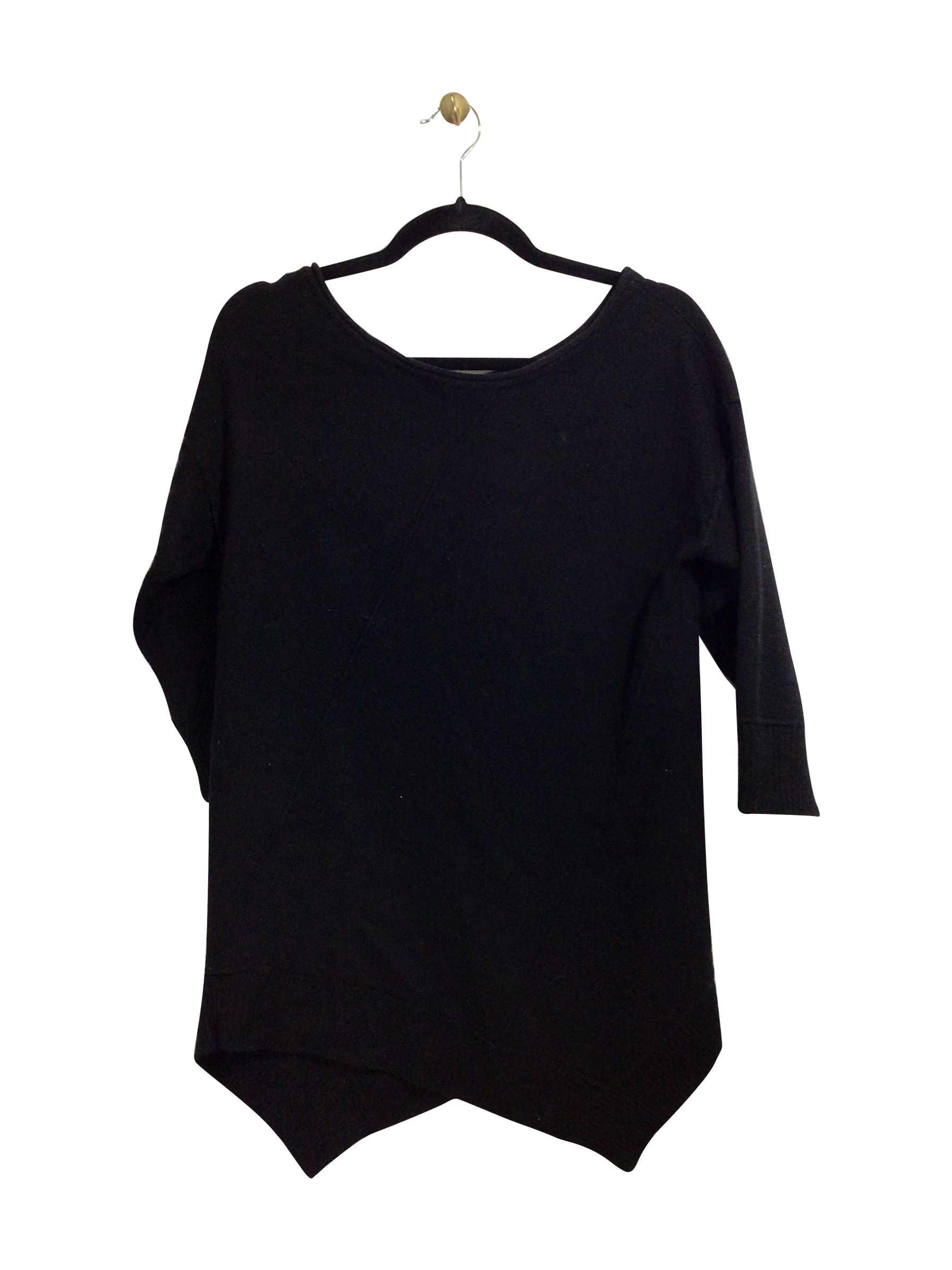 Stylish 89TH & MADISON Regular Fit Black Long Sleeve Crew Neck T-shirt - Size M