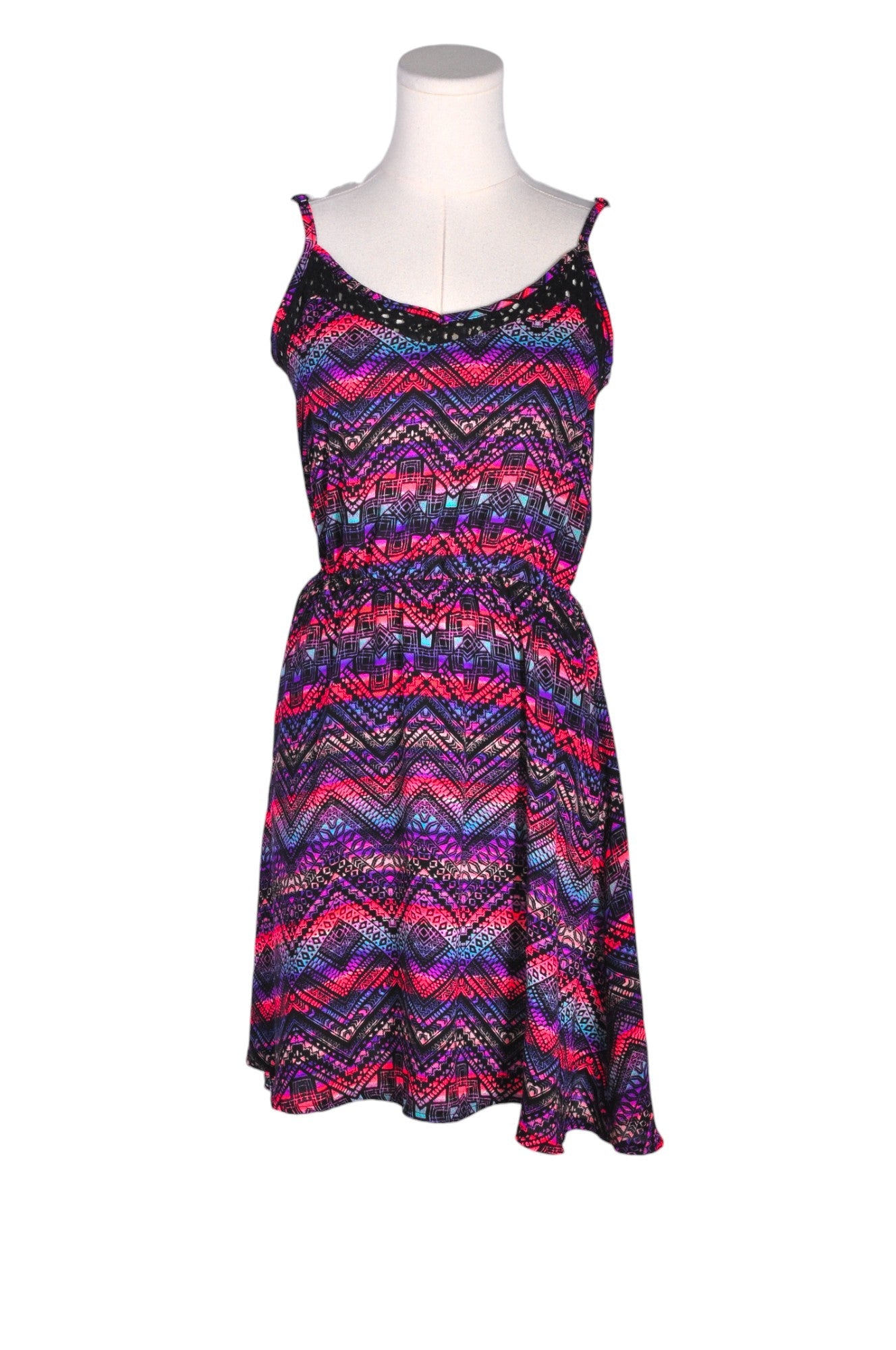 ECLIPSE Stunning Women's Pink Regular Fit & Flare Dress - Size M