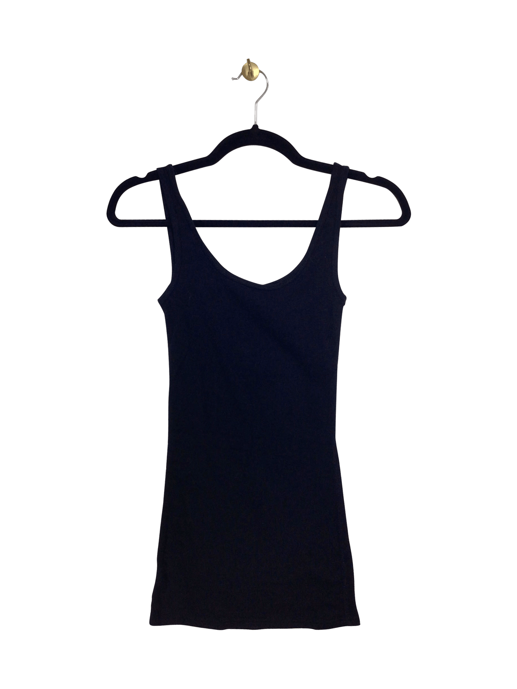 Stylish RIVER ISLAND Black Regular Fit Tank Top - Size 8