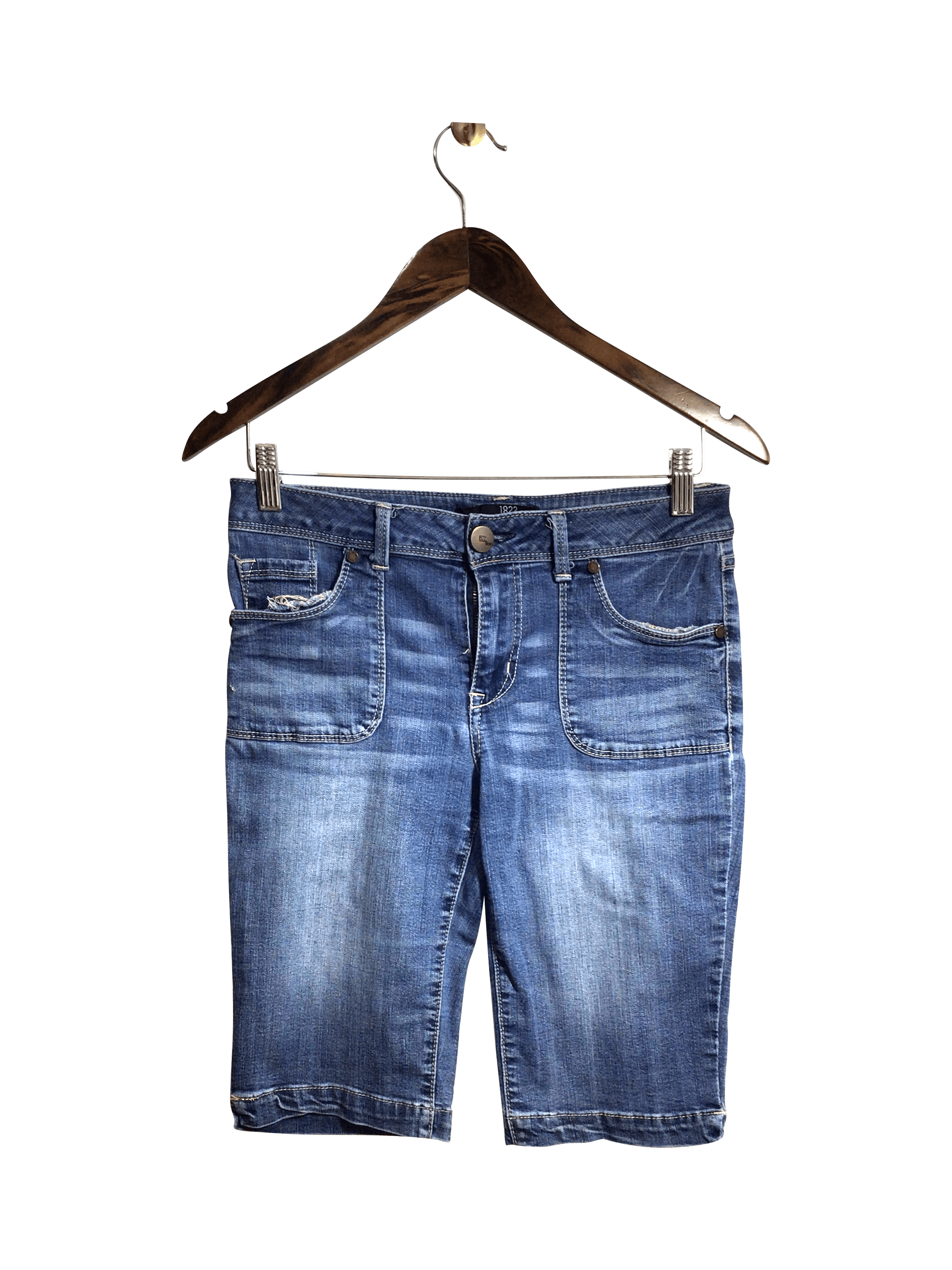 Stylish 1822 DENIM Women's Blue Regular Fit Denim Shorts - Size 6