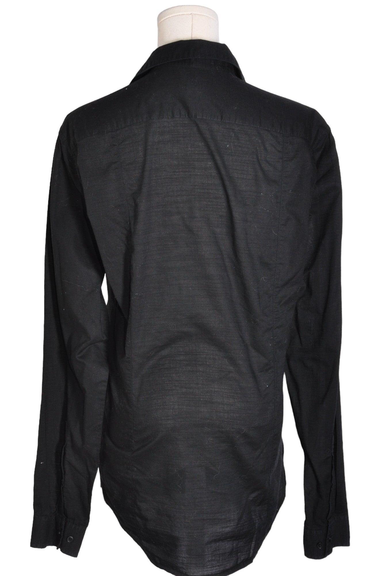 Stylish H&M Women's Black Regular Fit Button Down Tops - Size M