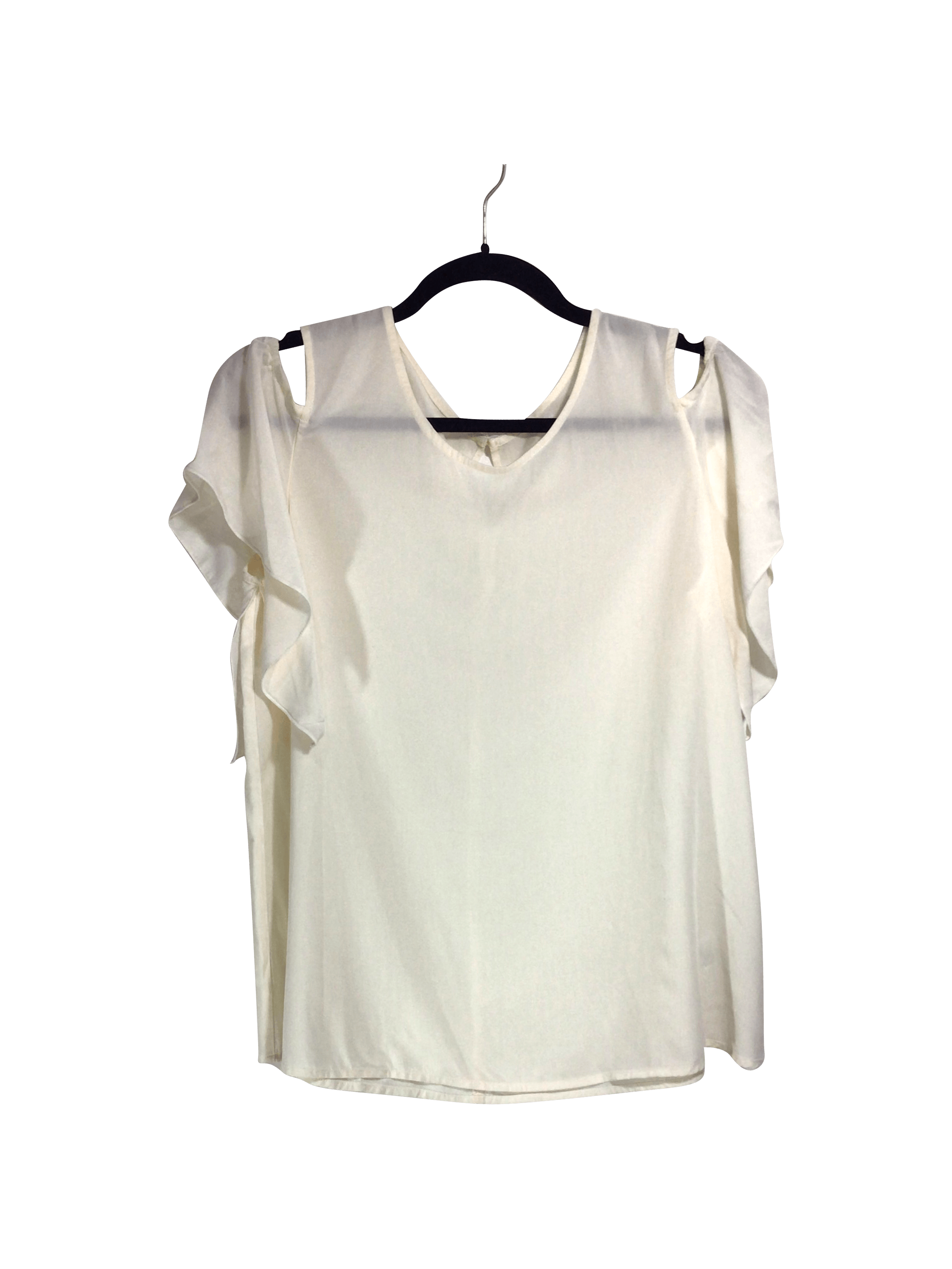 Stylish Second - Hand GU Women's White Regular - Fit Blouses - Size L