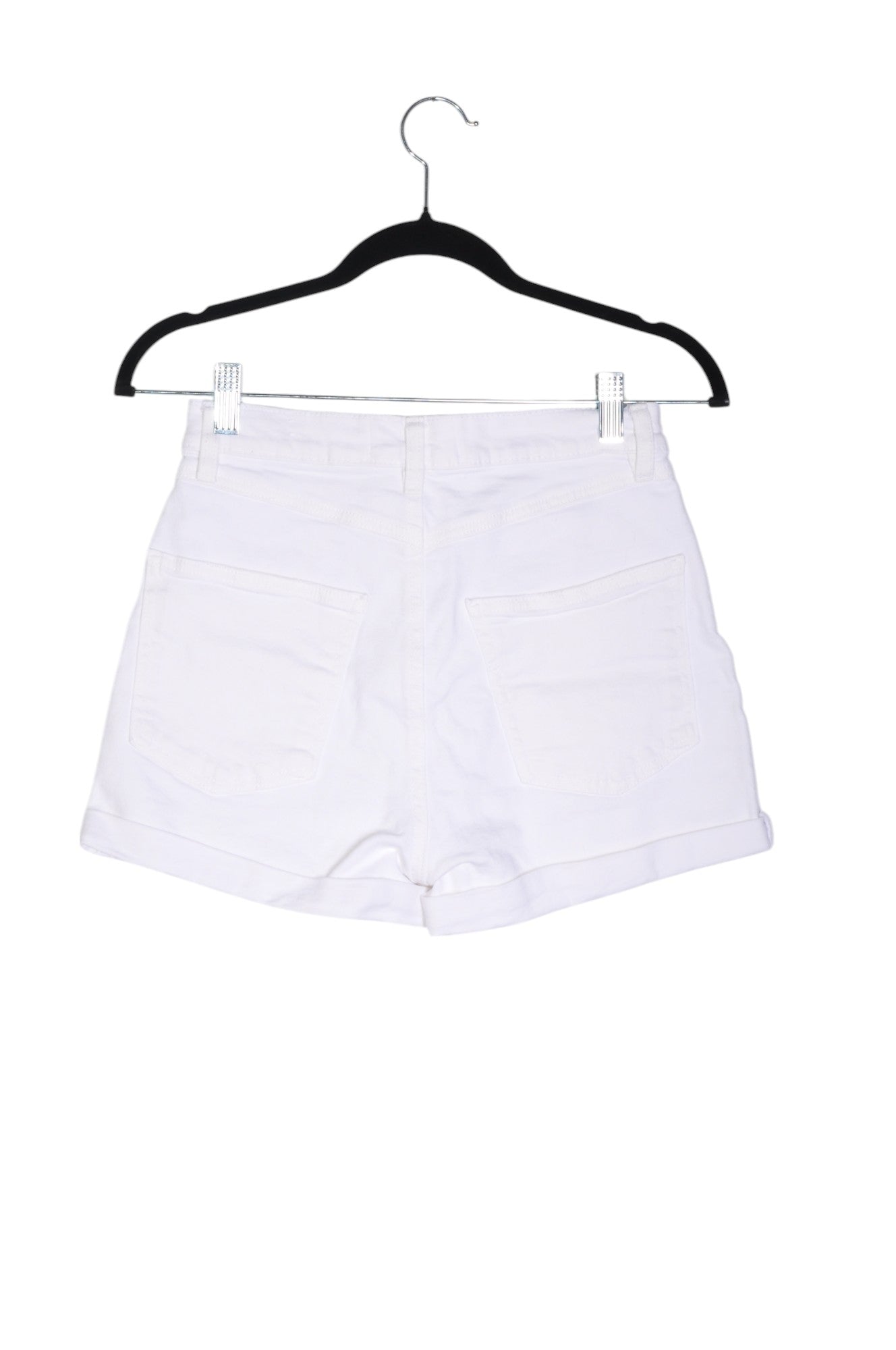 ARDENE Women's White Regular Fit Second Hand Denim Shorts - Size 1