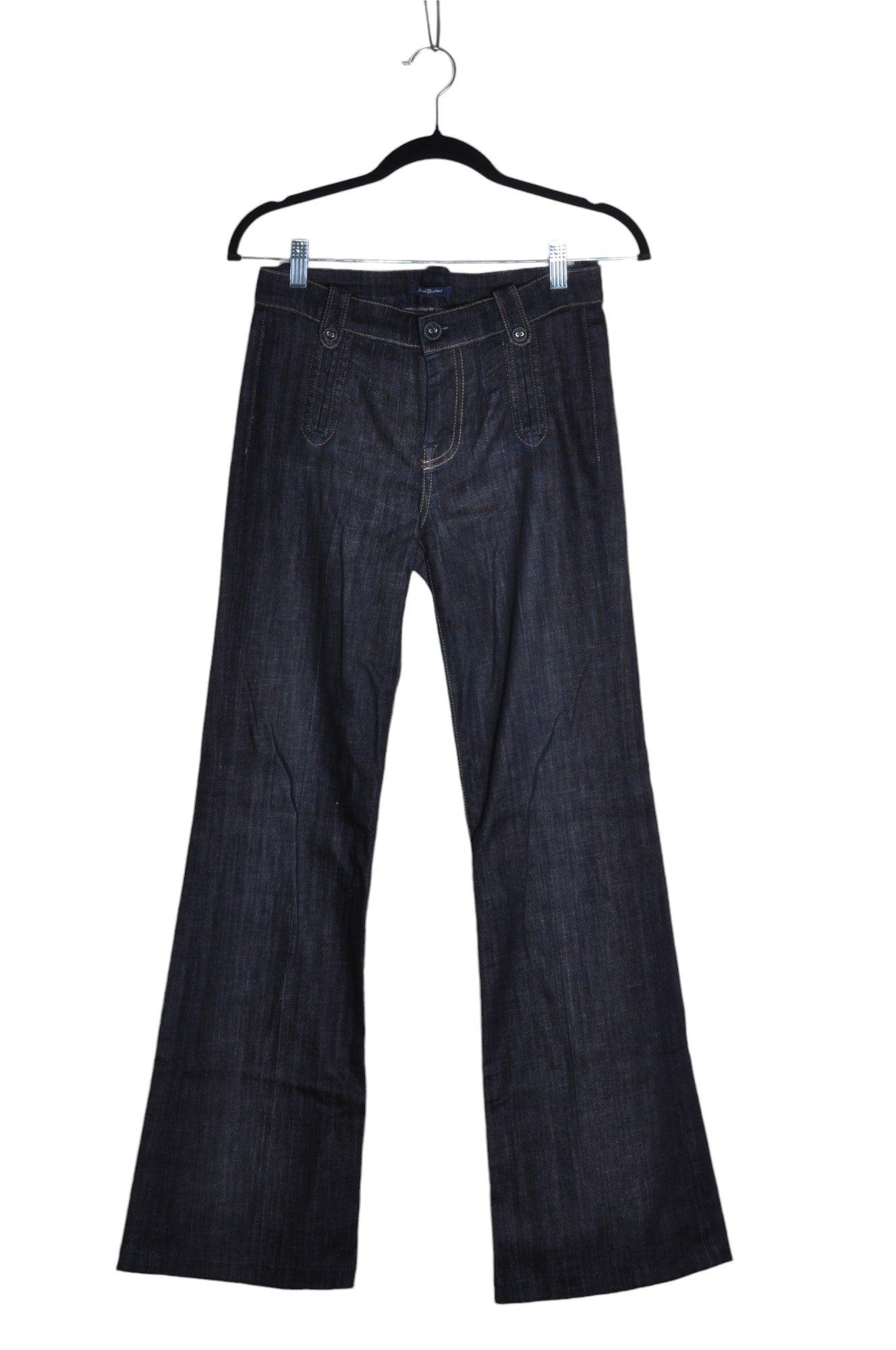 Stylish 7 FOR ALL MANKIND Women's Blue Regular-Fit Straight-Legged Jeans - Size 25
