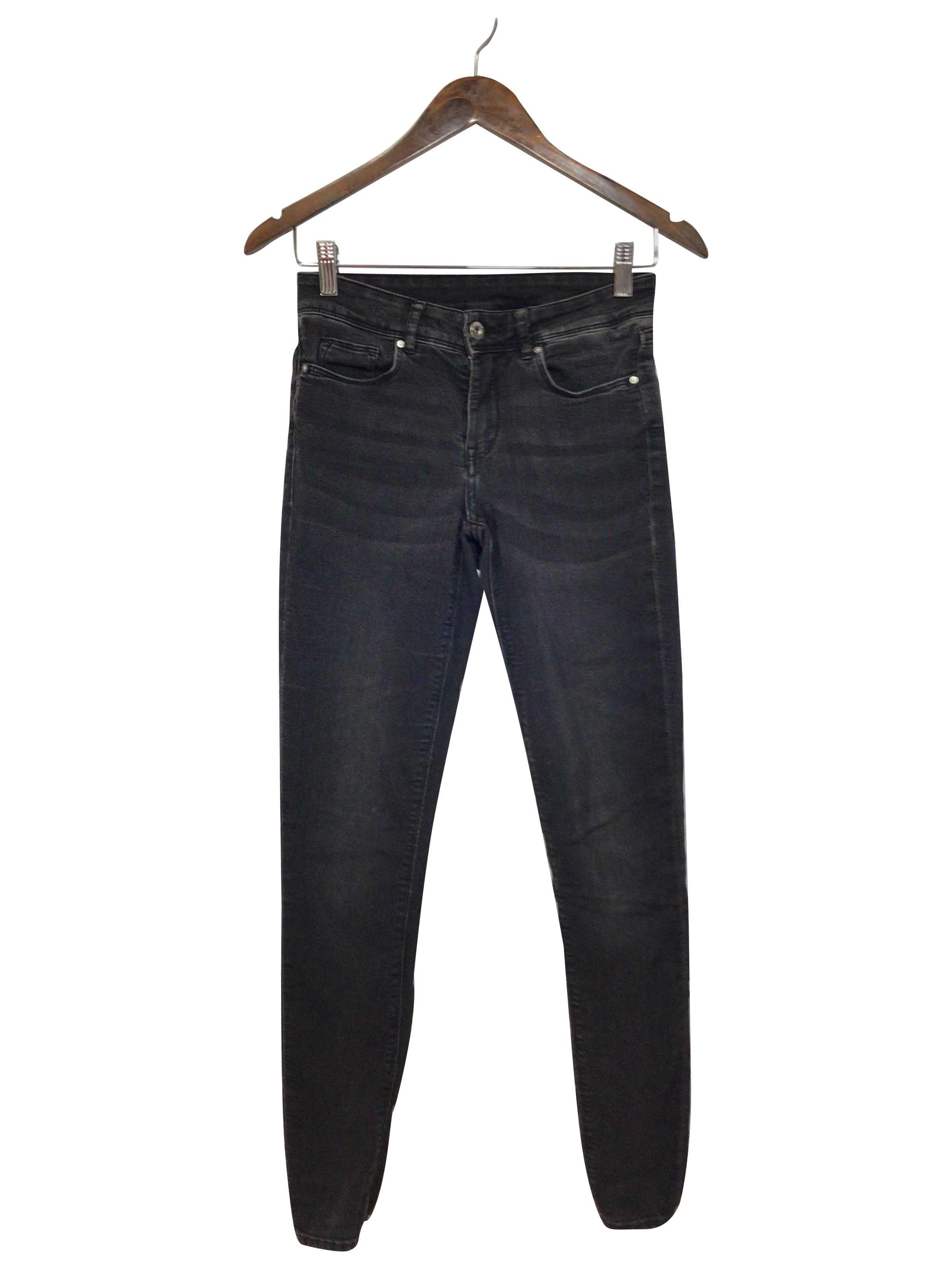 H&M Stylish Regular Fit Black Straight - Legged Jean Size 4