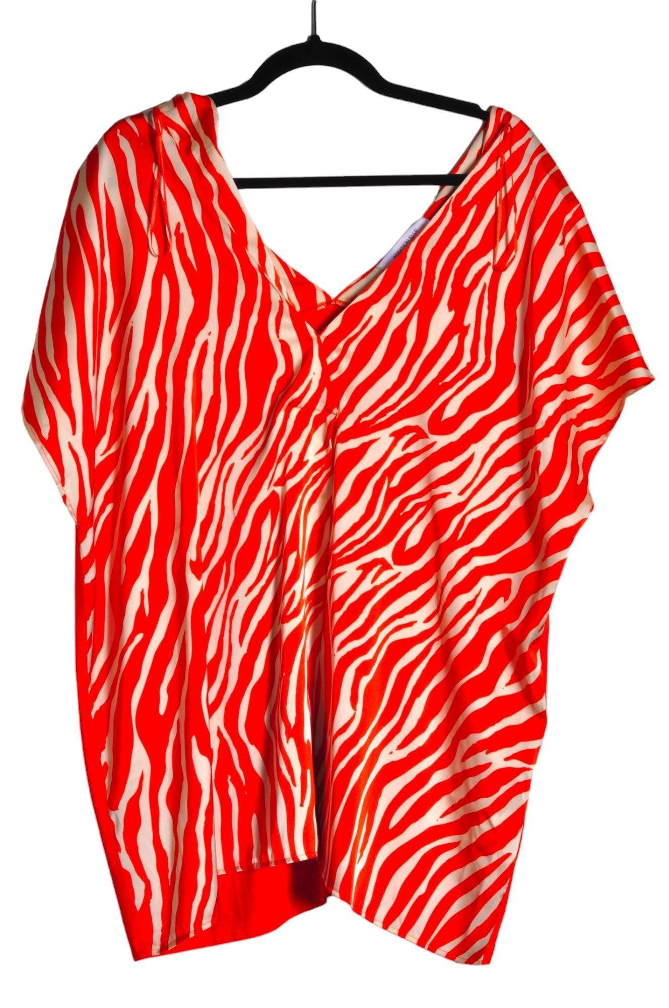 ADDITION ELLE Stylish Orange 2X Regular Fit Women's High Low Dresses