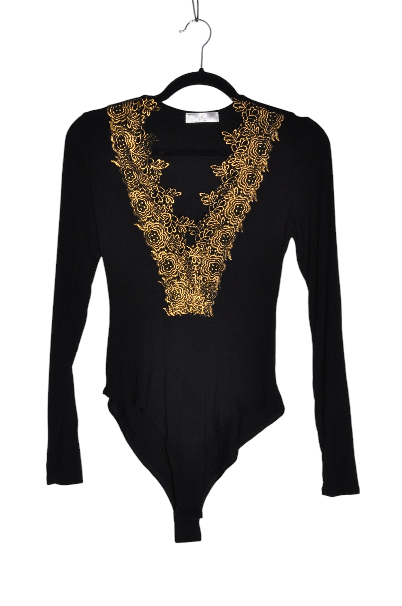 Stylish A3 Women's Regular-Fit Black Bodysuit - Size S