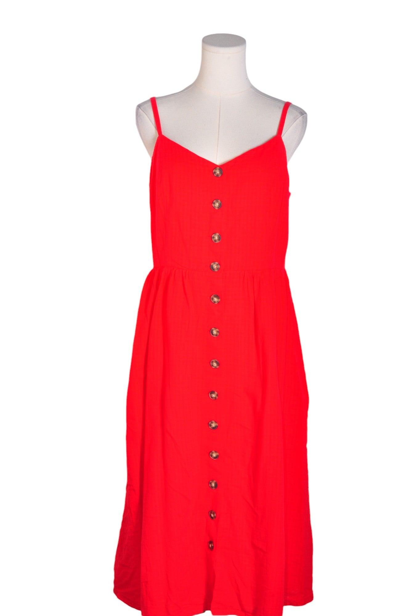 Stylish REITMANS Second - Hand Women's Red Maxi Dress in Regular Fit, Size L