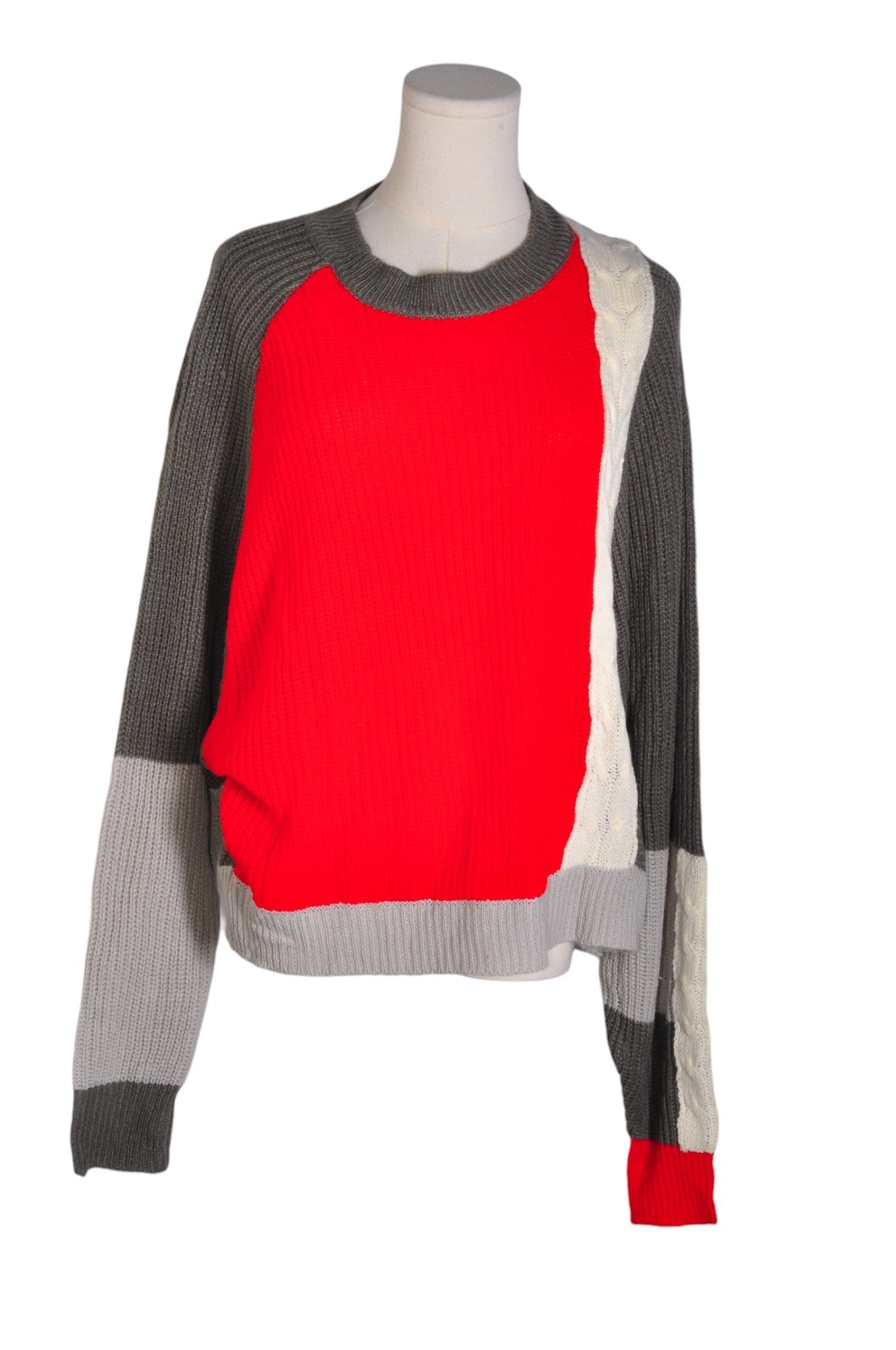 Stylish REVAMPED Red Regular-Fit Women's Sweater - Size M