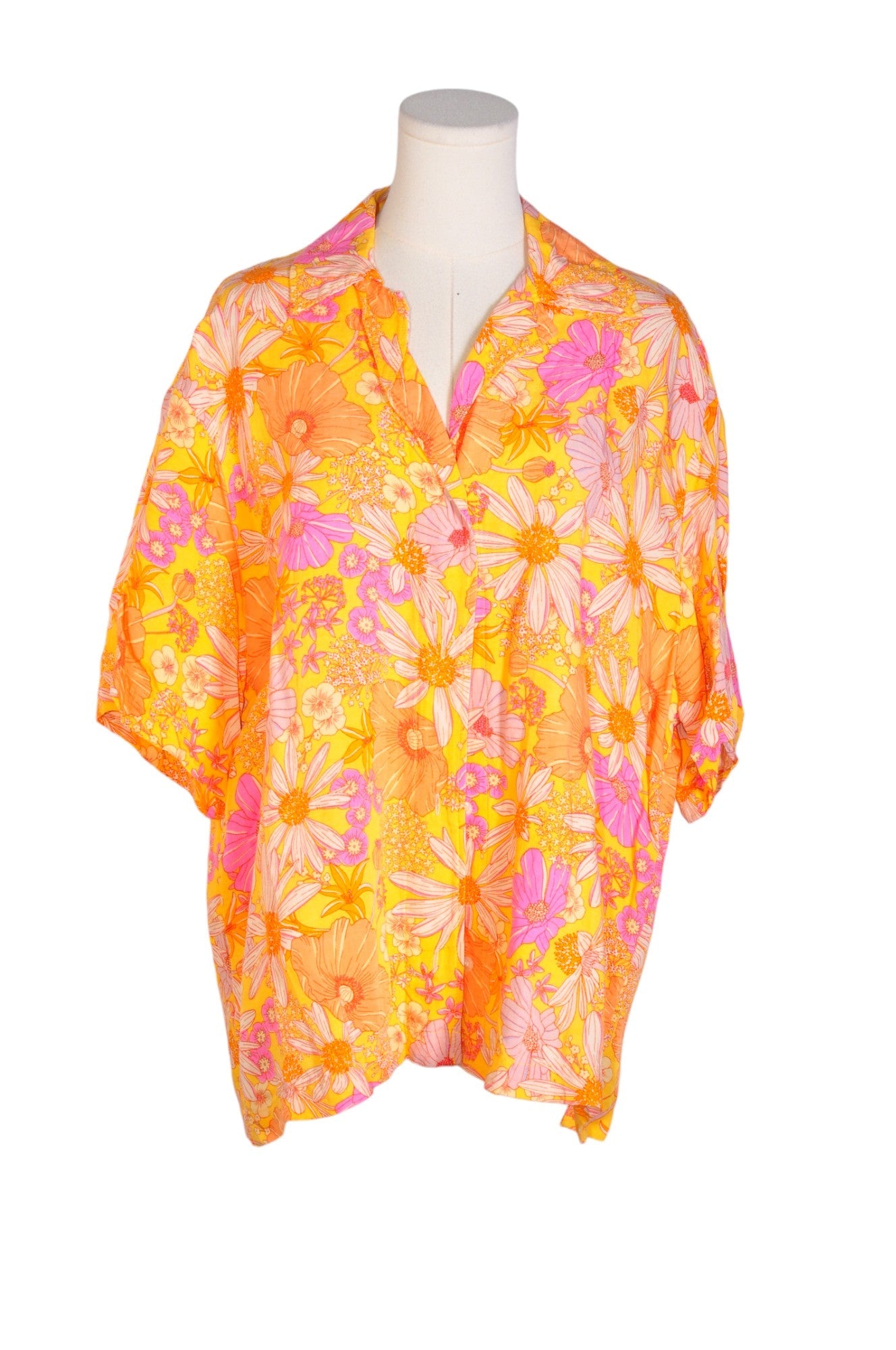Stylish H&M Women's Orange Regular Fit Blouse - Size M