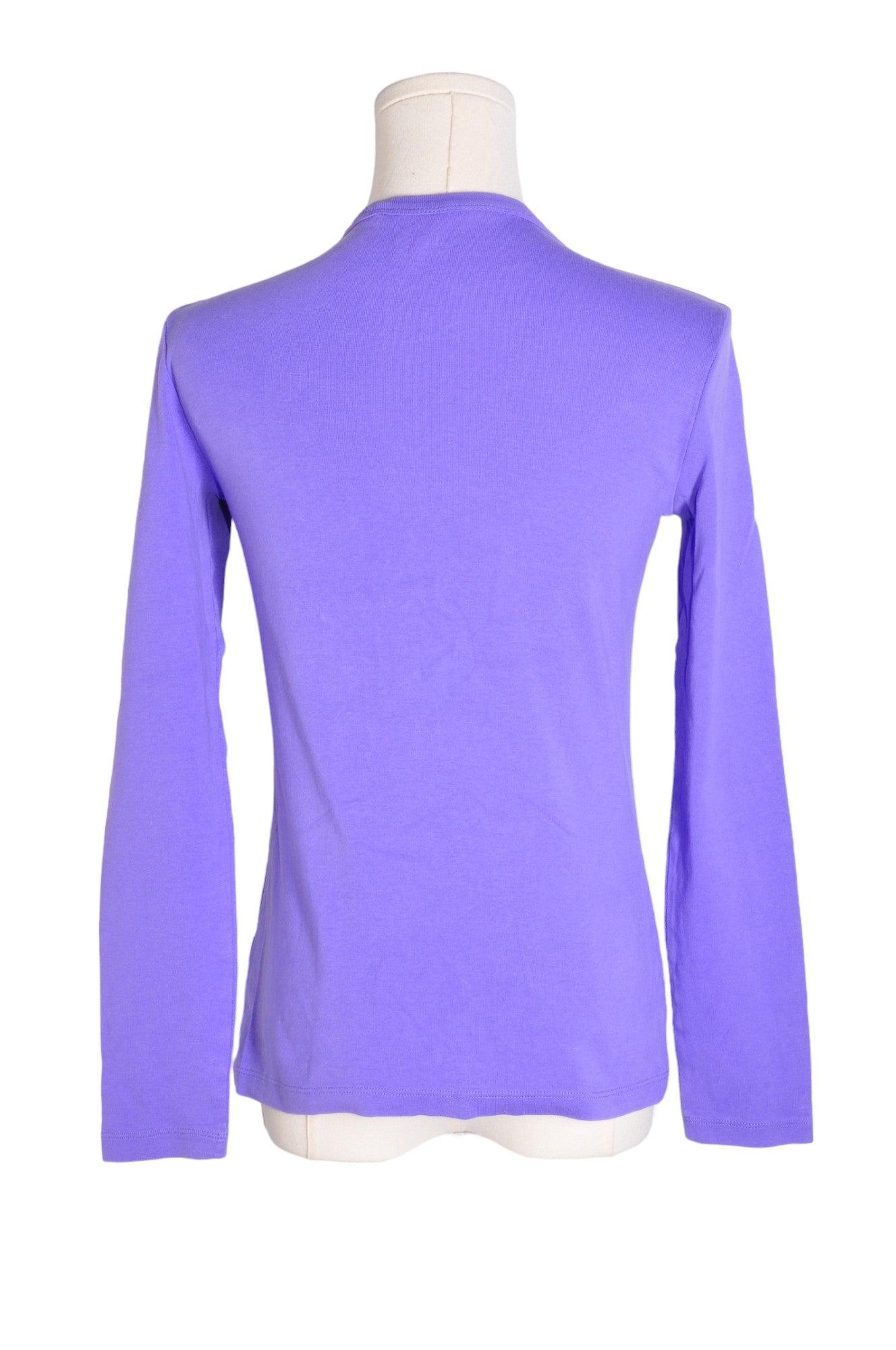 JOE FRESH Stylish Purple Regular Fit Women's Long-Sleeve T-Shirt - Size S