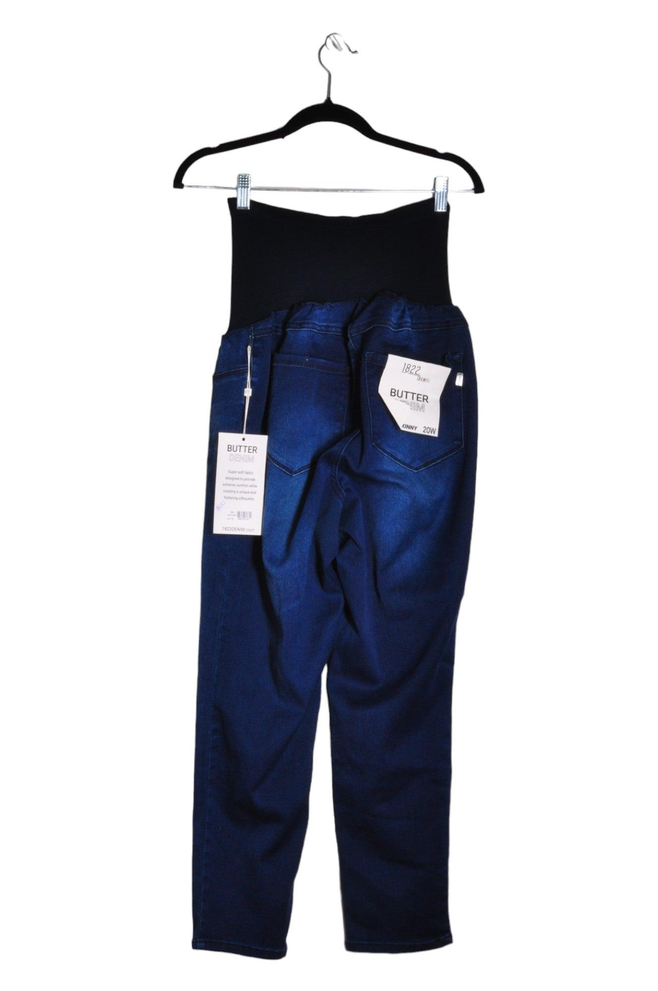 Stylish 1822 DENIM Women's Blue Regular-Fit Straight-Legged Jeans - Size 20