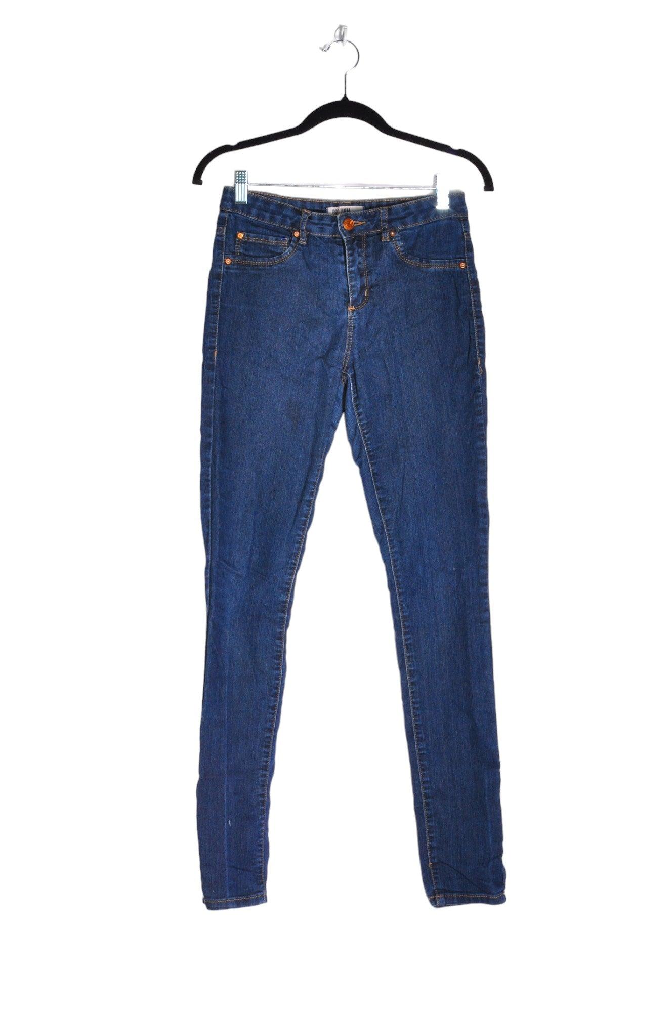 GRG DENIM Stylish Blue Regular-Fit Women's Straight-Legged Second-Hand Jeans - Size 3