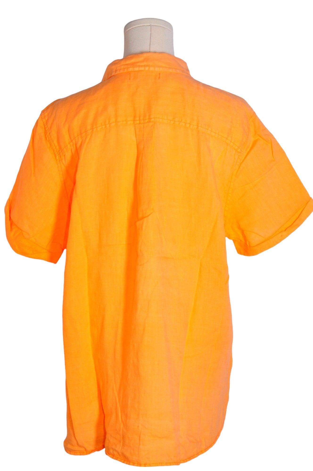 JOE FRESH Stylish Men's Orange Regular Fit Button Down Tops - XL
