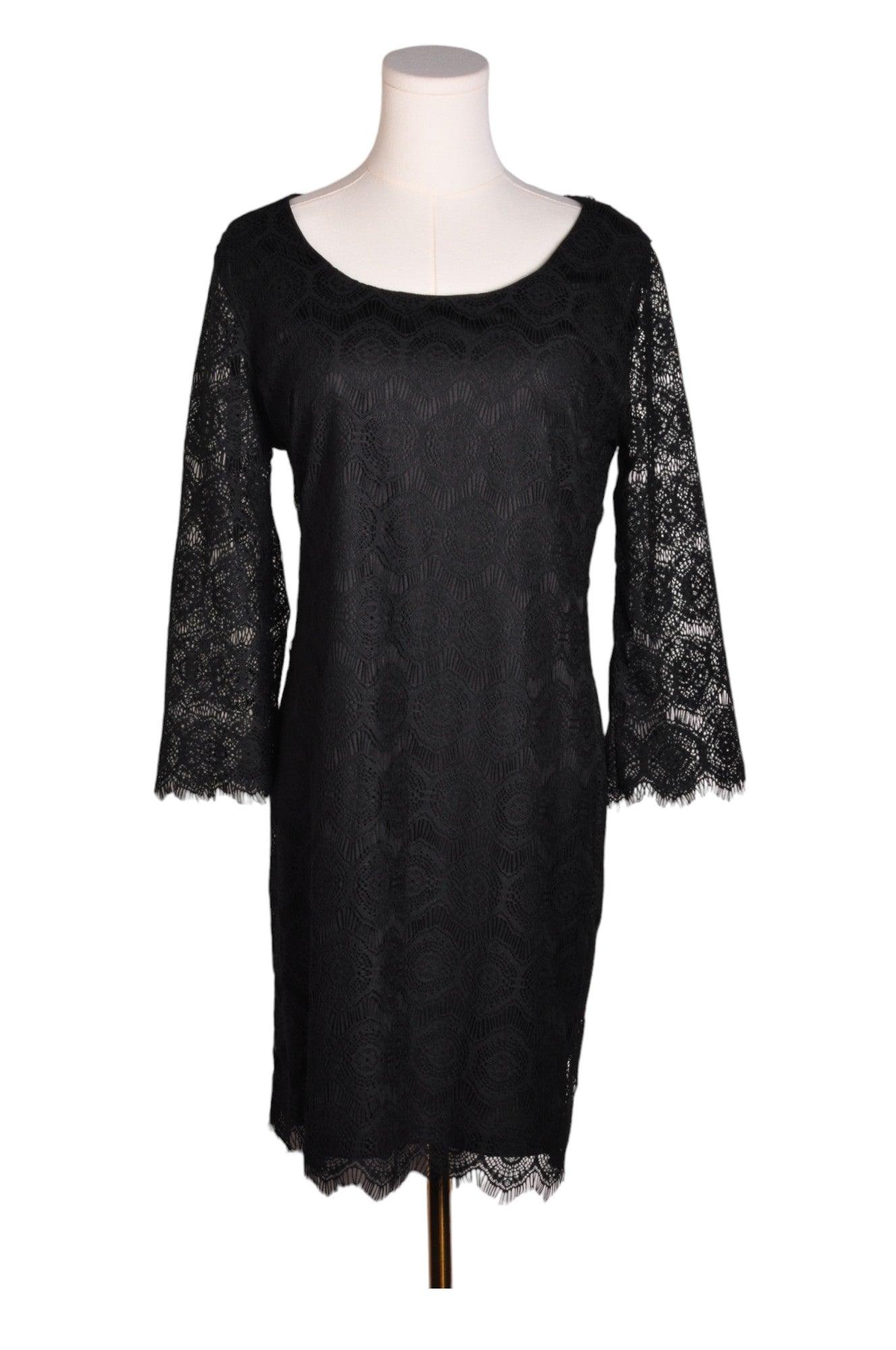ROMEO & JULIET Stylish Women's Black Regular Fit Midi Dress - Size M