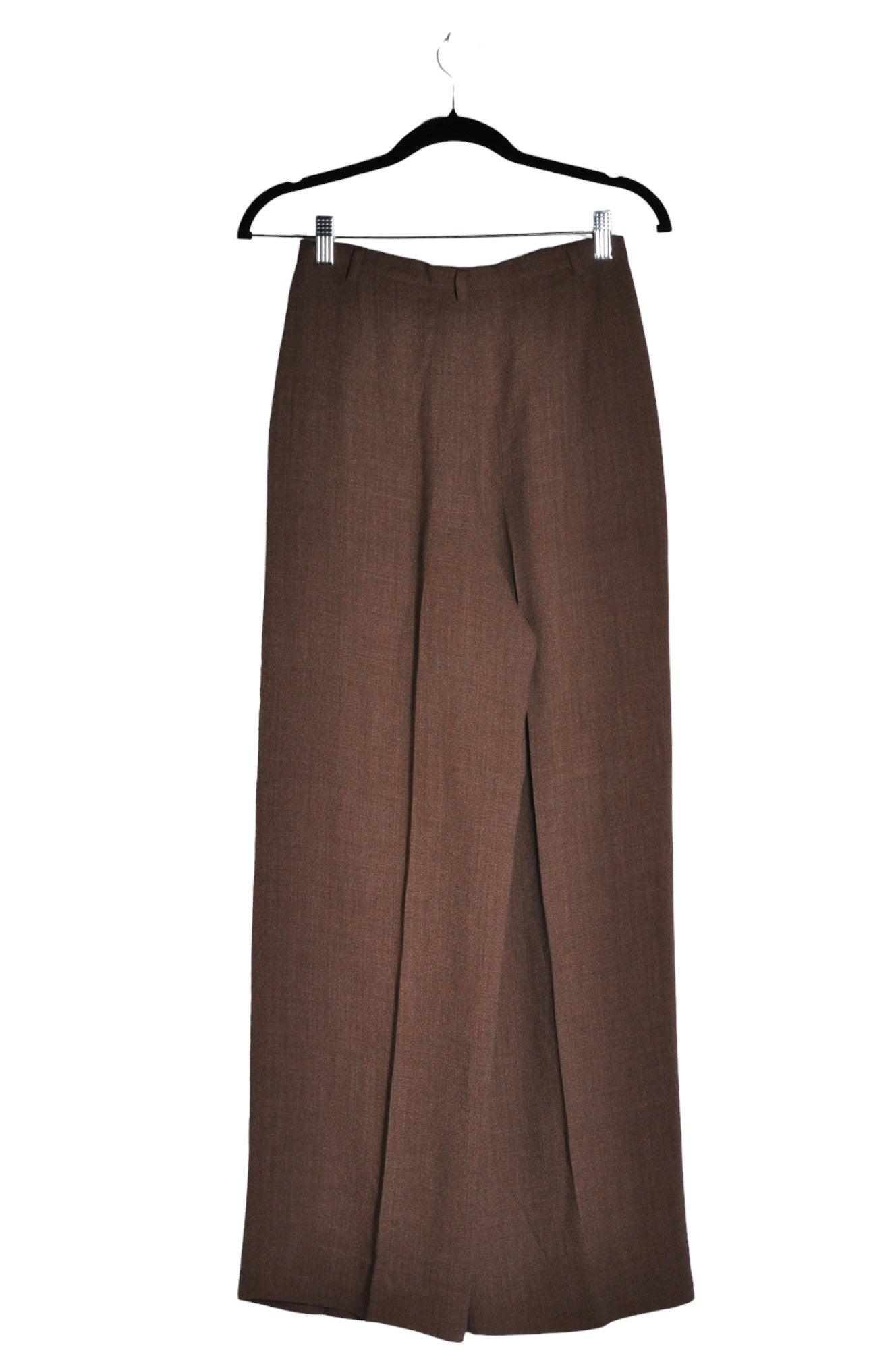 Stylish ARMANI Women's Regular Fit Brown Work Pants - Size S