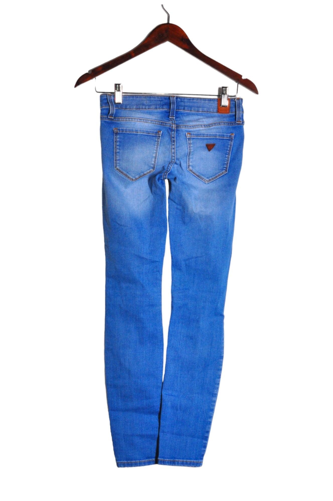 GUESS Women's Classic Blue Regular Fit Straight-Legged Second-Hand Jeans - Size 25