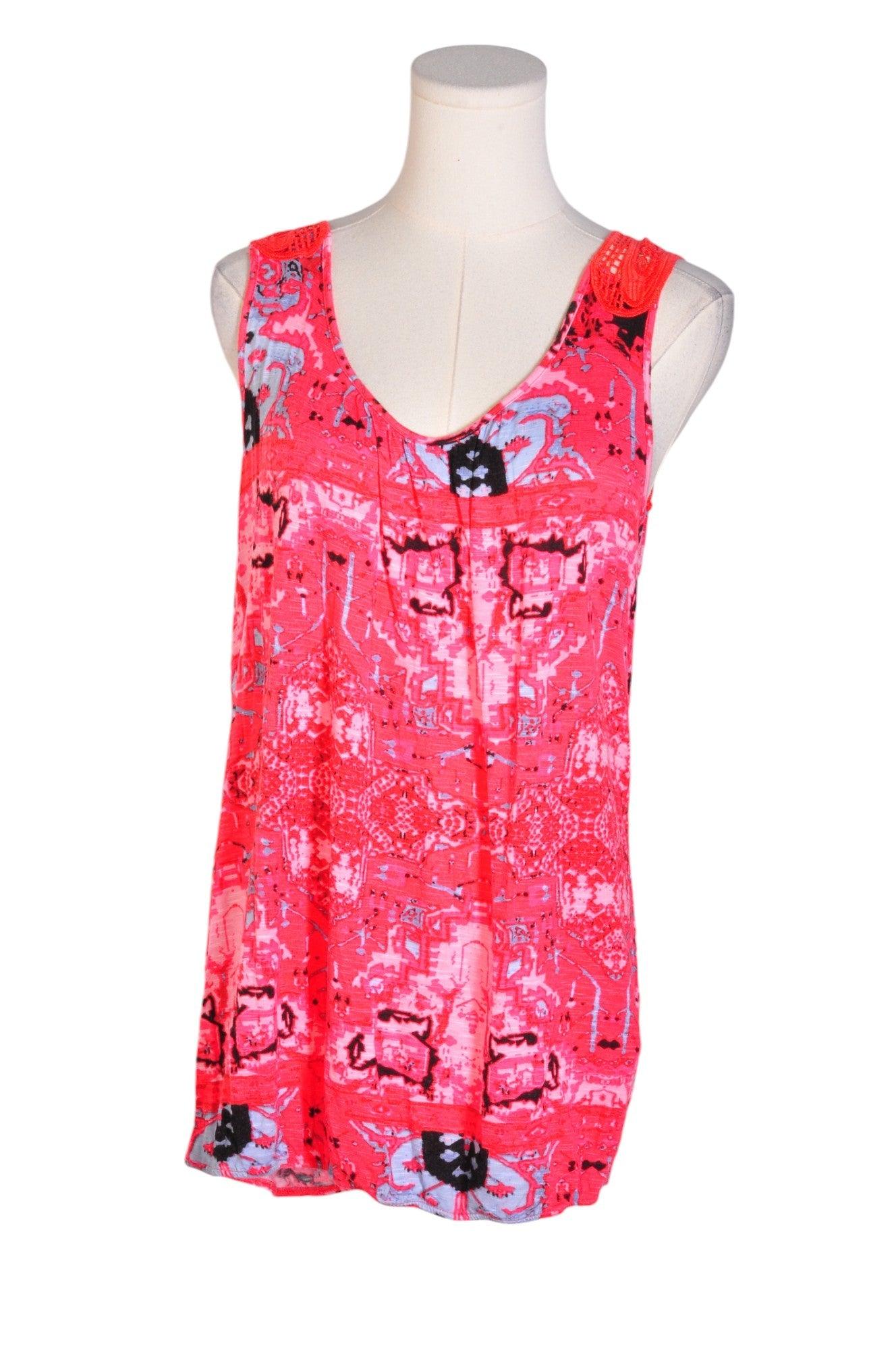 RICKI'S Stylish Pink Regular Fit Women's Tank Tops - Size M