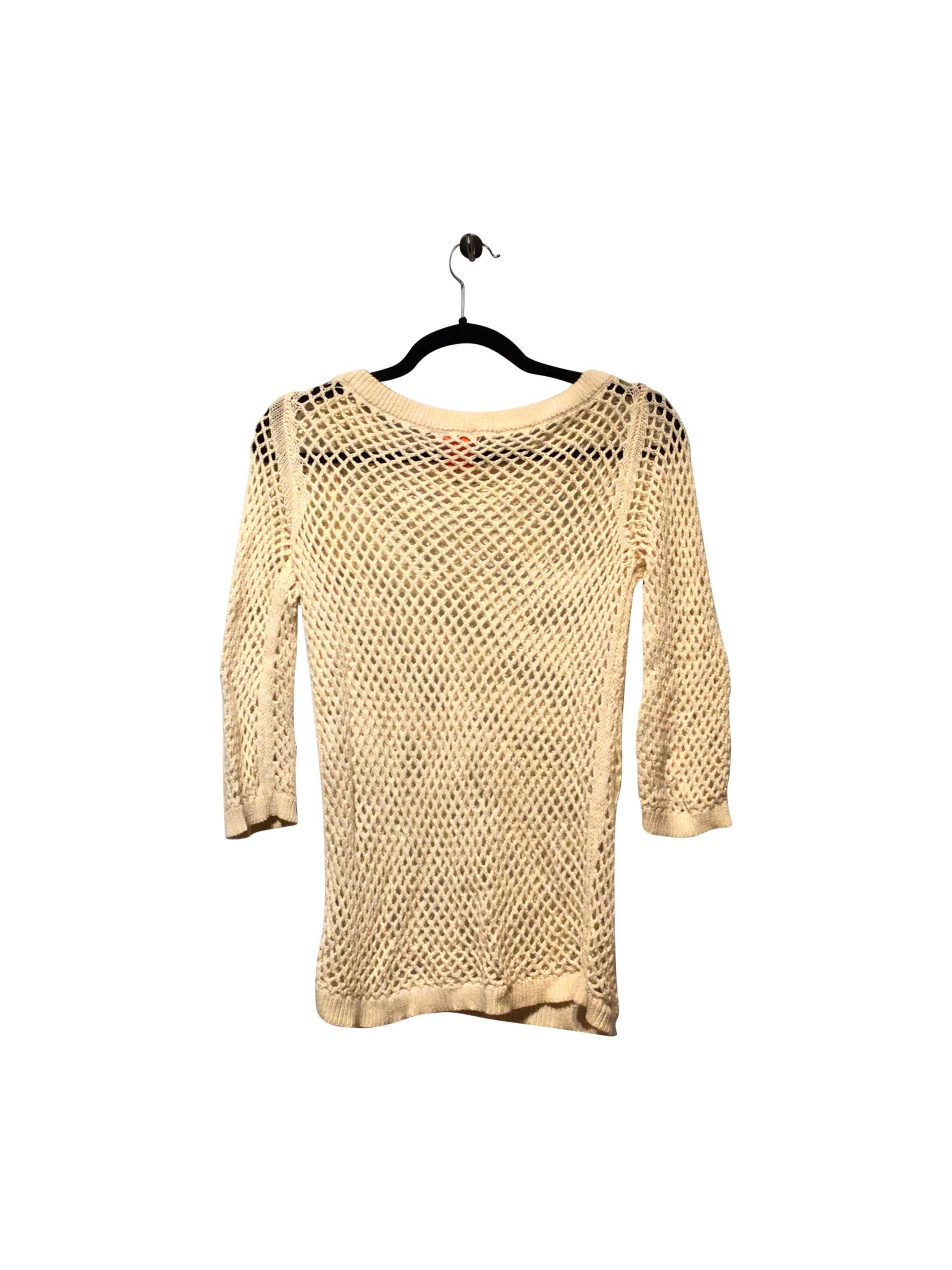 JOE FRESH Stylish Regular Fit Beige Long - Sleeve T - shirt in XS