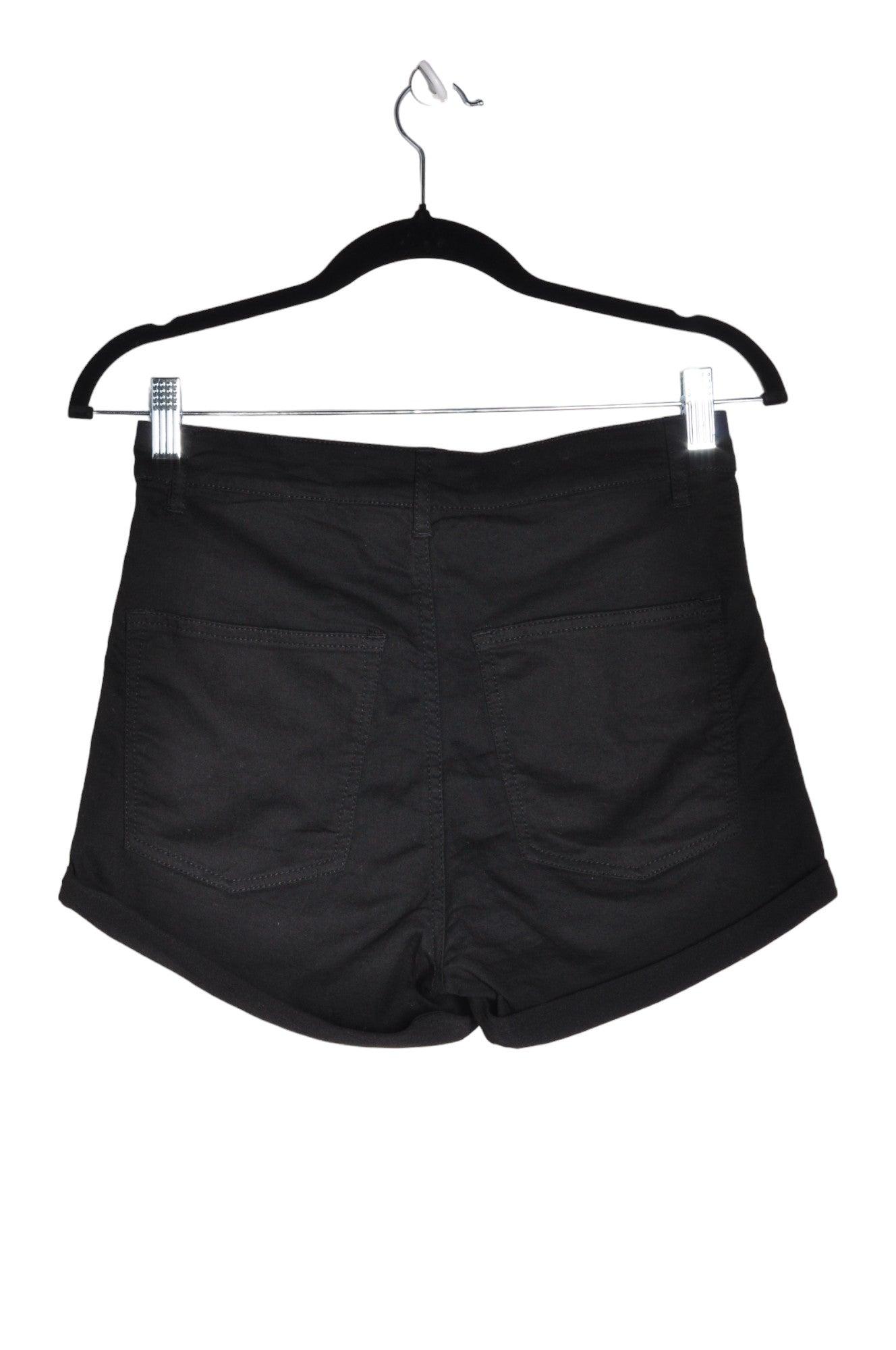 H&M Women's Stylish Classic Black Regular Fit Shorts - Size 8