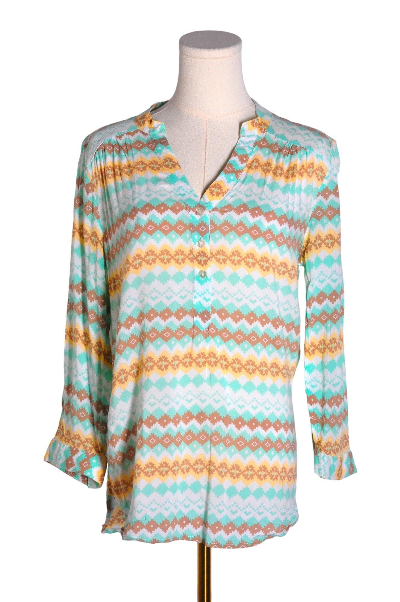 GRAND & GREENE Stylish Green Regular - fit Women's Blouses in Size S