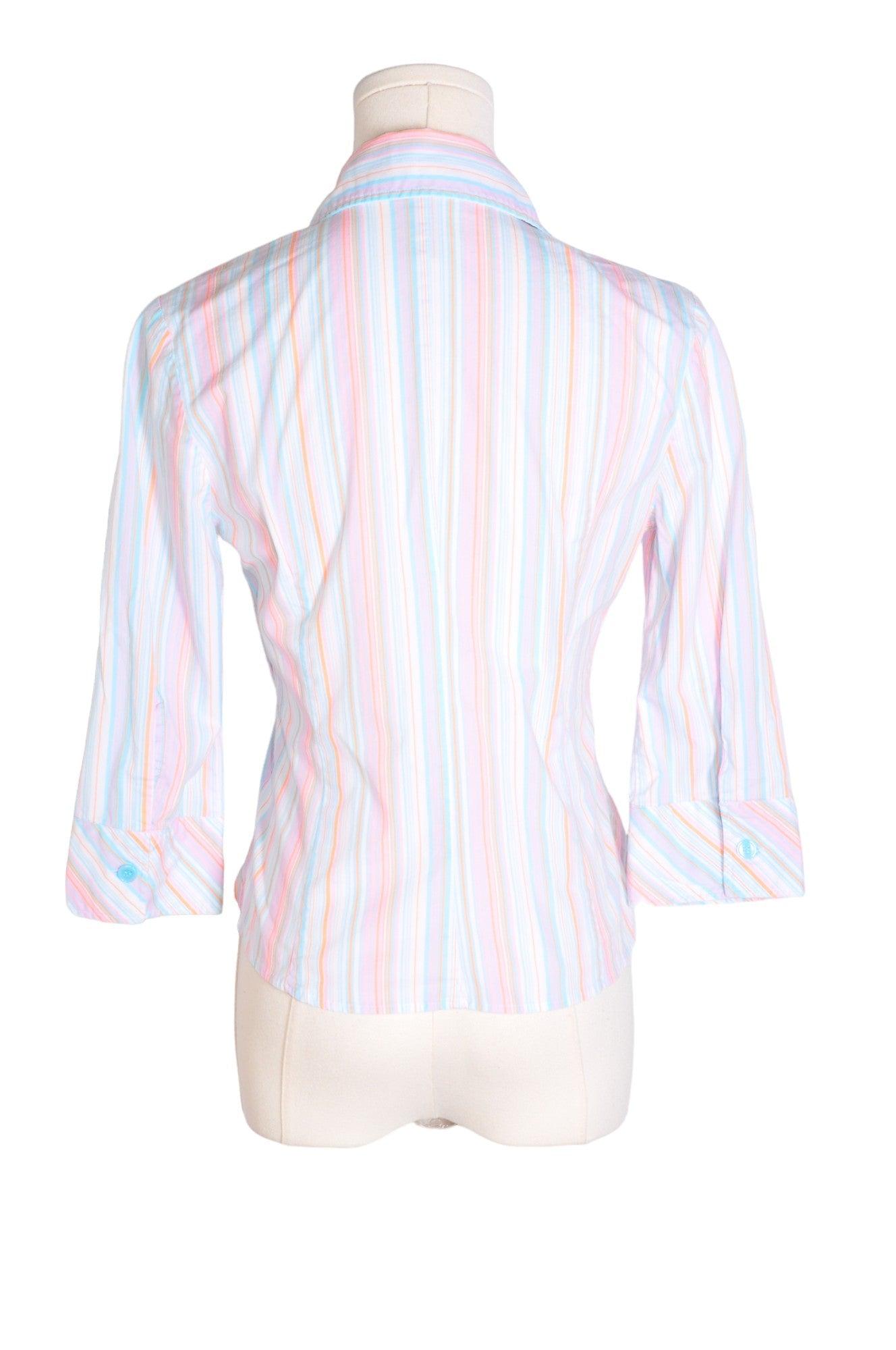 H&M Second Hand Women's White Regular Fit Button Down Tops - Size 8