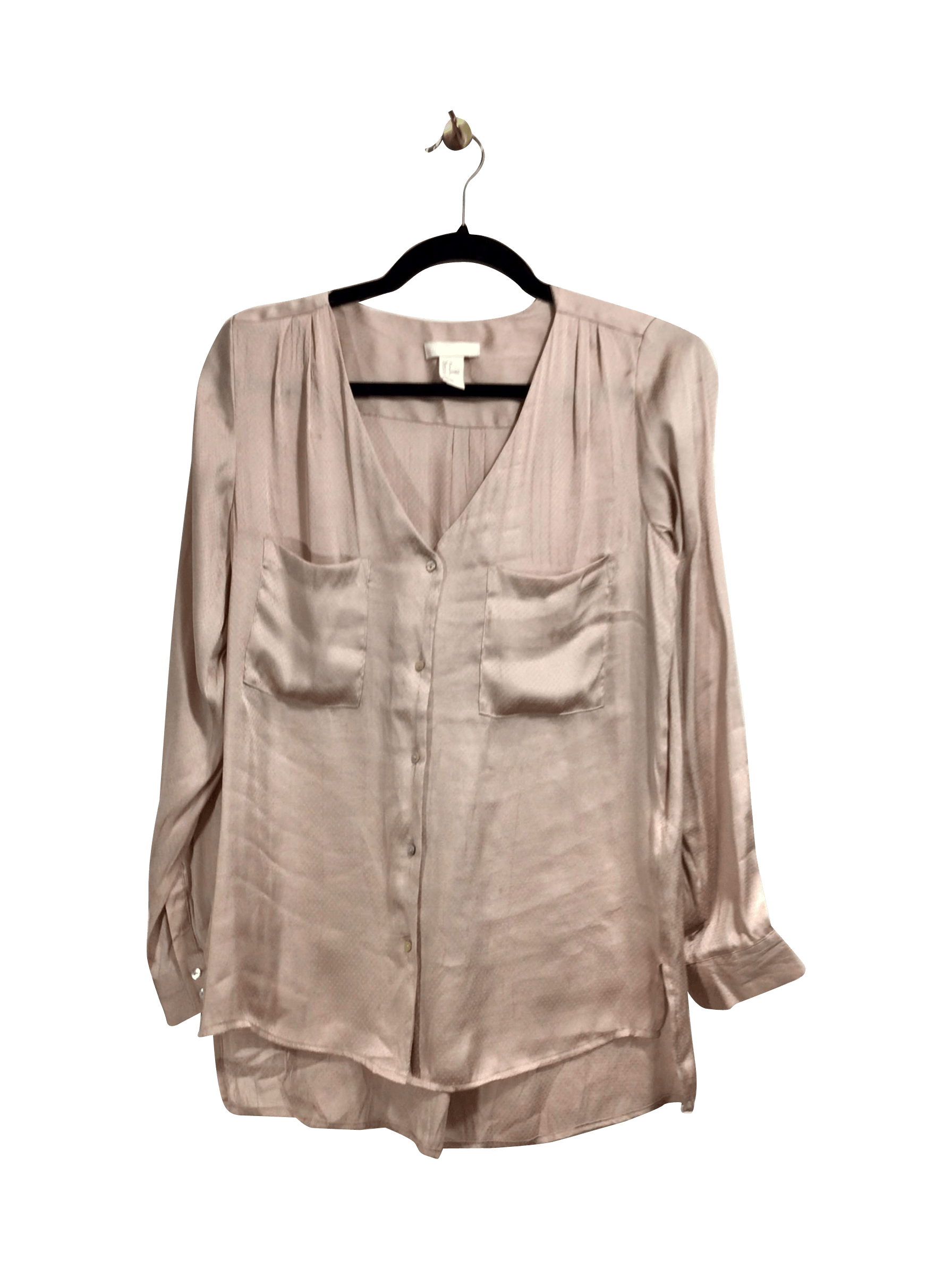 H&M Stylish Pink Regular Fit Button-down Top - Size 4