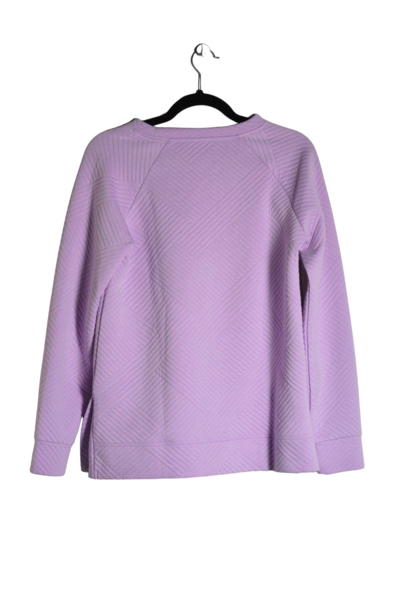 JOE FRESH Stylish Women's Purple Regular Fit Long Sleeve Crew Neck T-Shirt - Size S