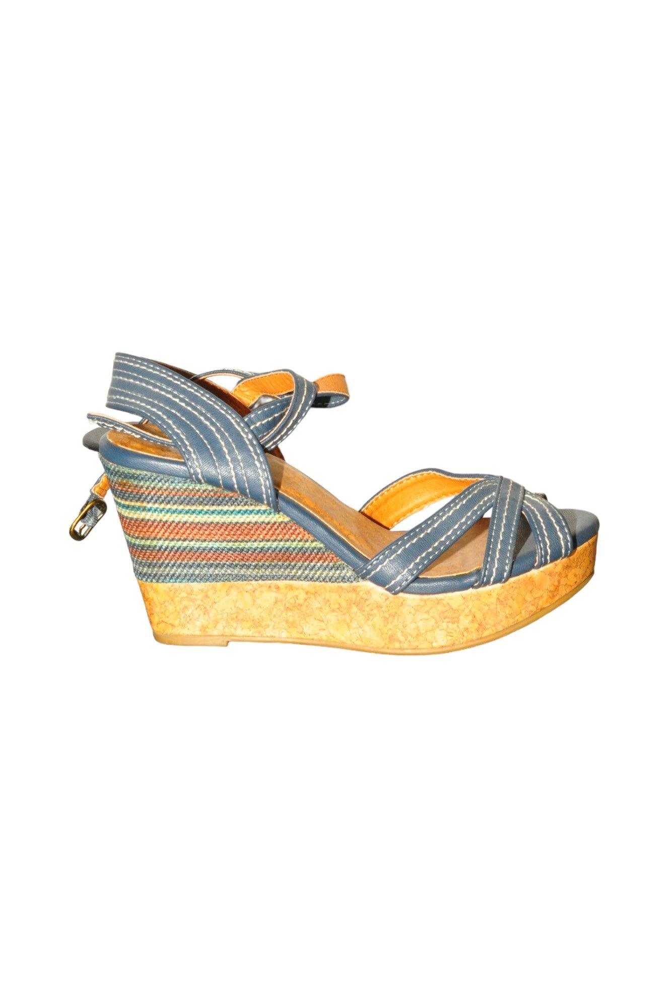Stylish GEORGE Women's Regular Fit Blue Heels - Size 5